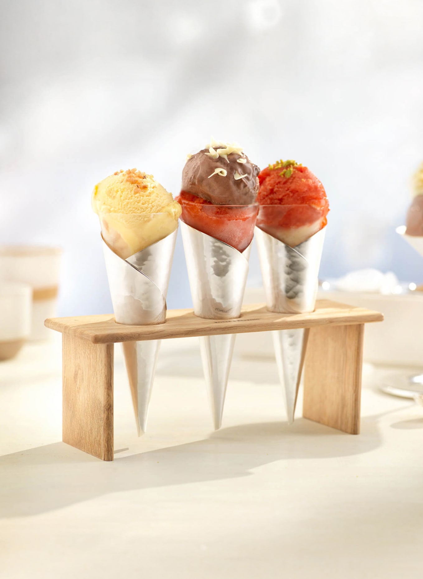 ROBBE & BERKING Halter FÜR GOURMETWAFFEL (3er): BRAUN