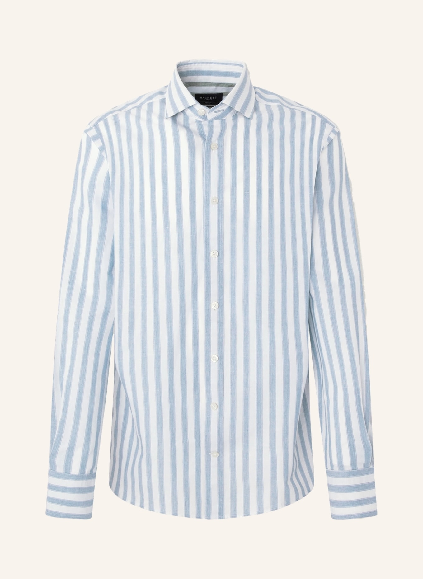 HACKETT LONDON Hemd MEL Slim Fit mit Leinen, Farbe: BLAU/ WEISS (Bild 1)