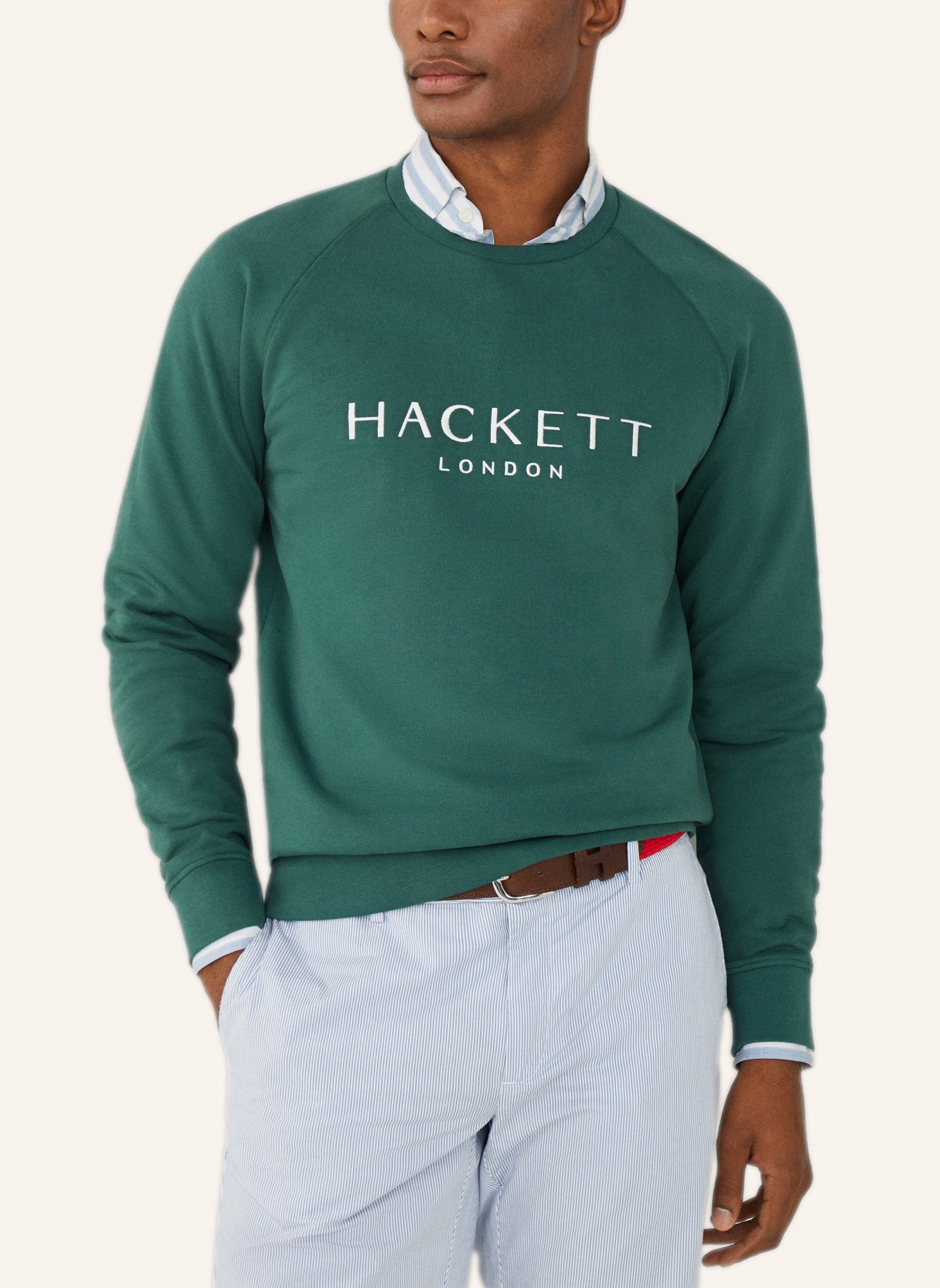 HACKETT LONDON Sweatshirt HERITAGE CREW, Farbe: GRÜN (Bild 3)