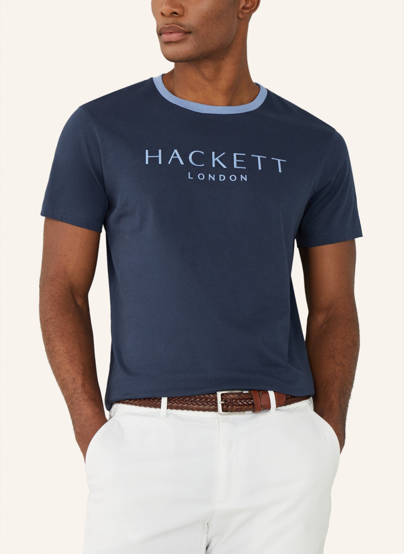 HACKETT LONDON T-Shirt HERITAGE CLASSIC TEE, Farbe: DUNKELBLAU (Bild 3)