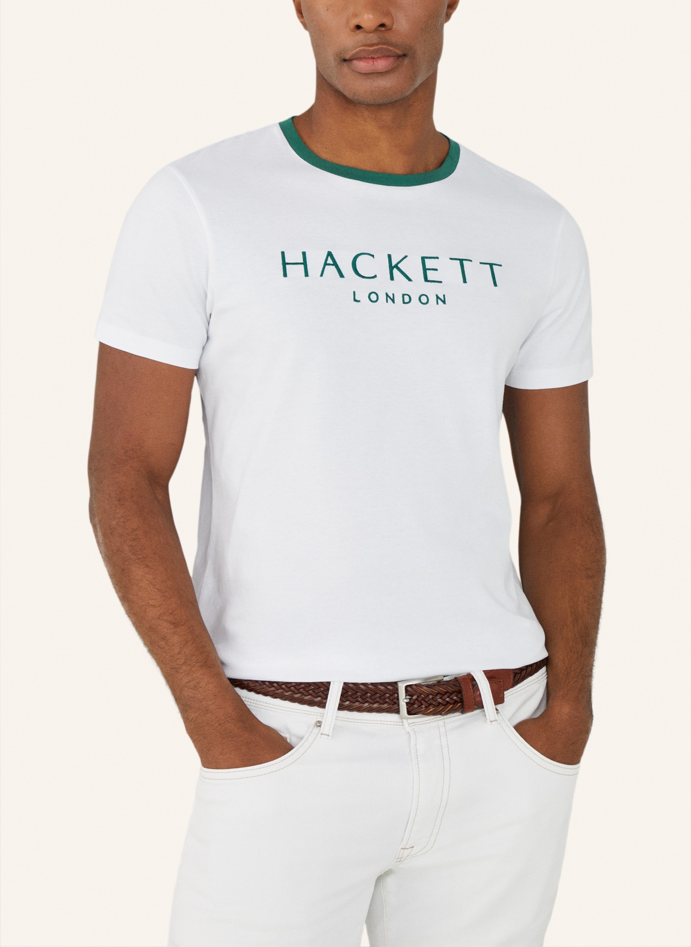 HACKETT LONDON T-Shirt HERITAGE CLASSIC TEE, Farbe: WEISS (Bild 3)