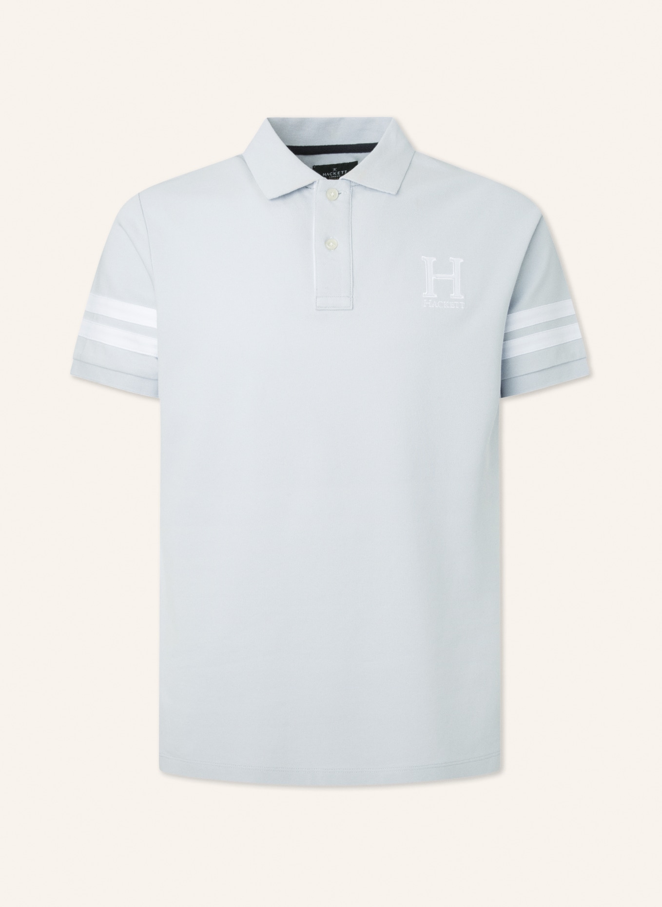 HACKETT LONDON Poloshirt HERITAGE H STR SLV, Farbe: HELLBLAU (Bild 1)