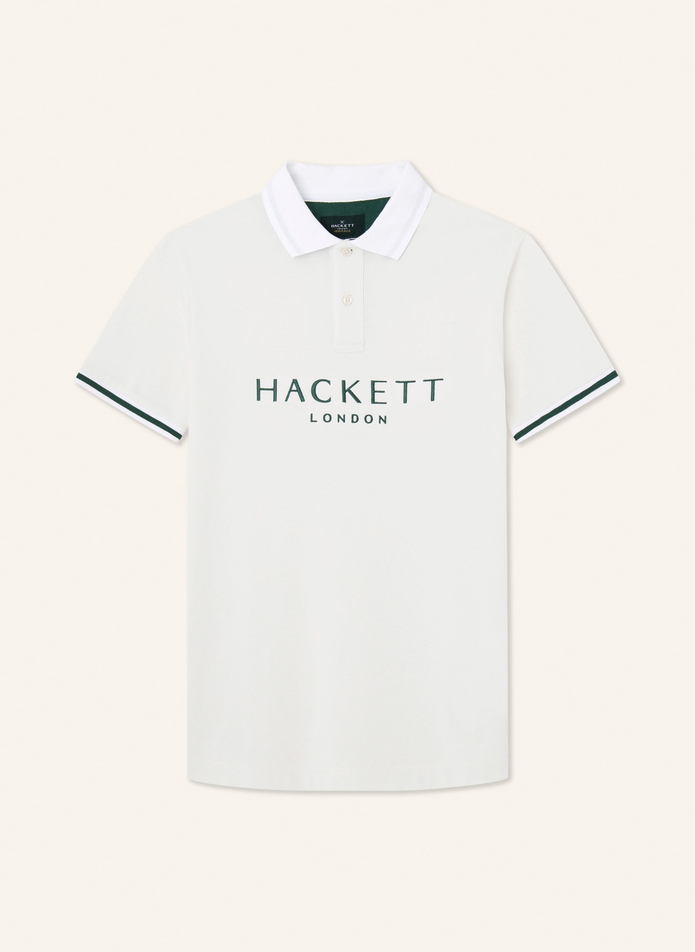 HACKETT LONDON Poloshirt HERITAGE CLASSIC POLO, Farbe: WEISS (Bild 1)