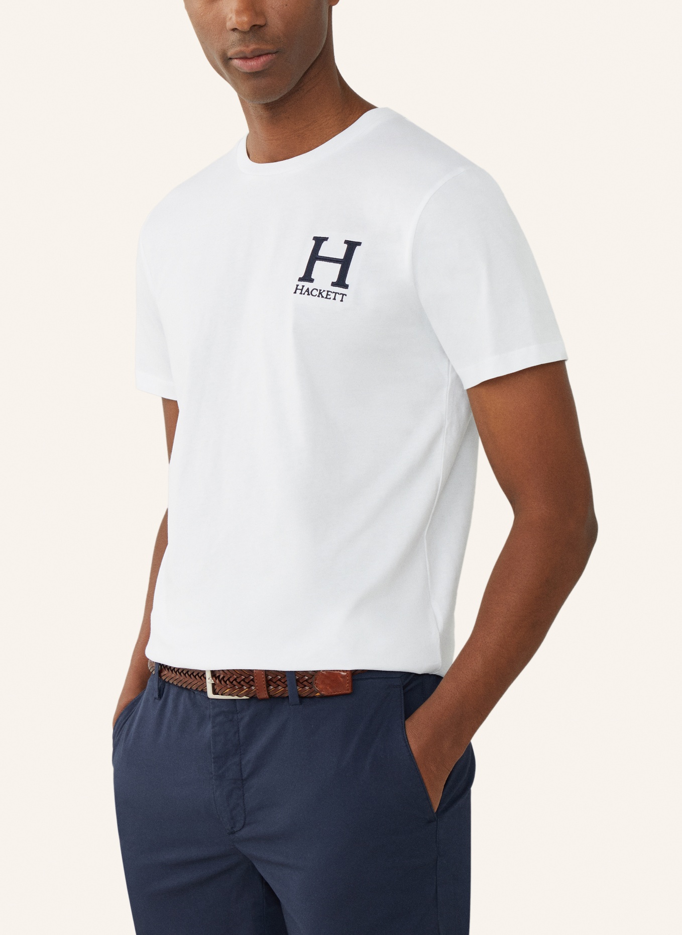 HACKETT LONDON T-Shirt HERITAGE H TEE, Farbe: WEISS (Bild 2)