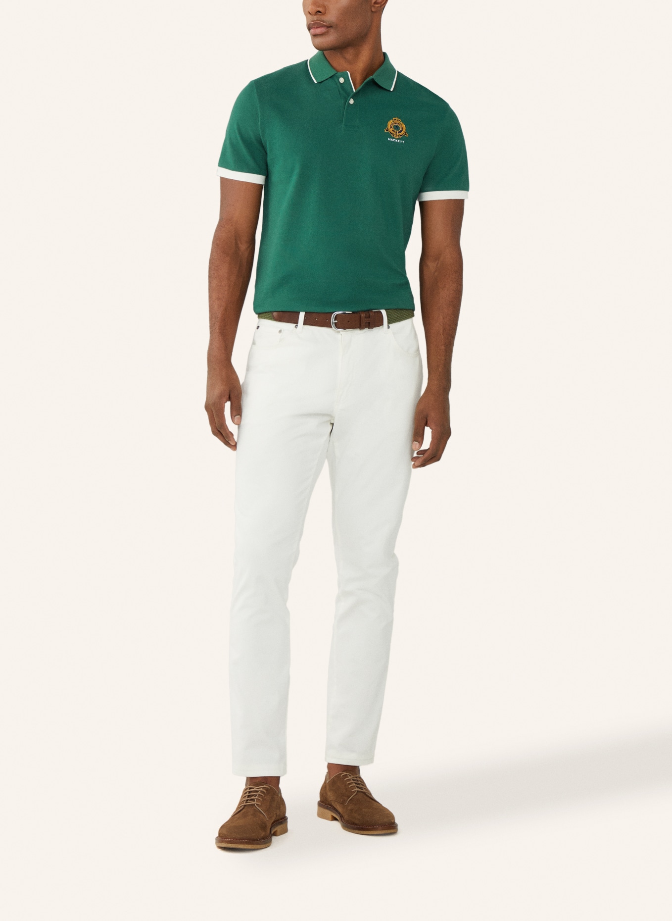 HACKETT LONDON Poloshirt HERITAGE LOGO POLO in grün 