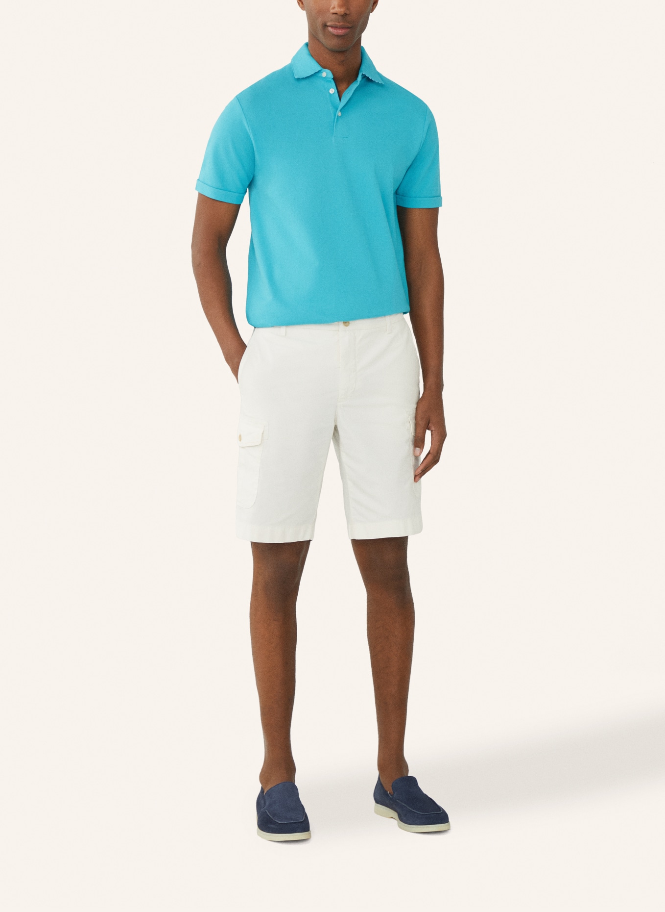 HACKETT LONDON Piqué-Poloshirt, Farbe: BLAU (Bild 4)