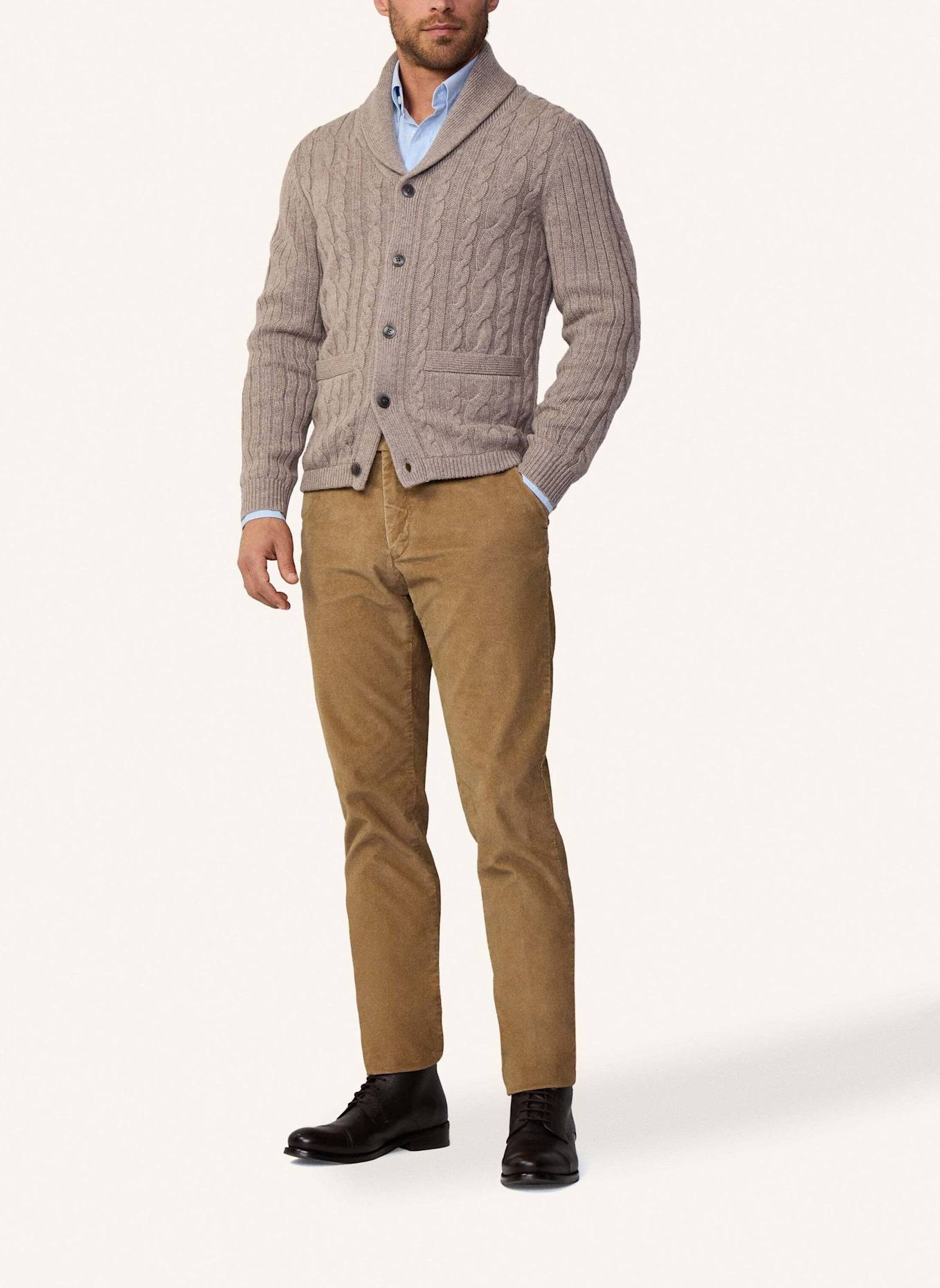 HACKETT LONDON Strickjacken Cardigan CABLE SHAWL CARDI, Farbe: TAUPE/ HELLBRAUN (Bild 4)