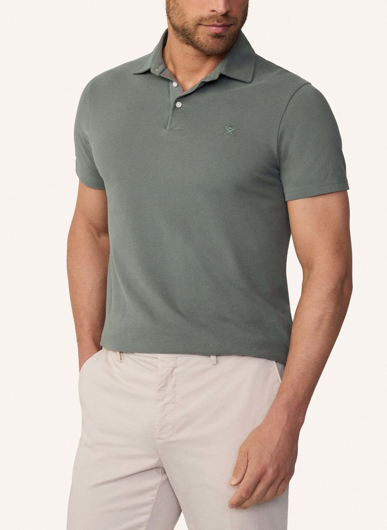 HACKETT LONDON Piqué-Poloshirt Slim Fit, Farbe: GRÜN (Bild 5)