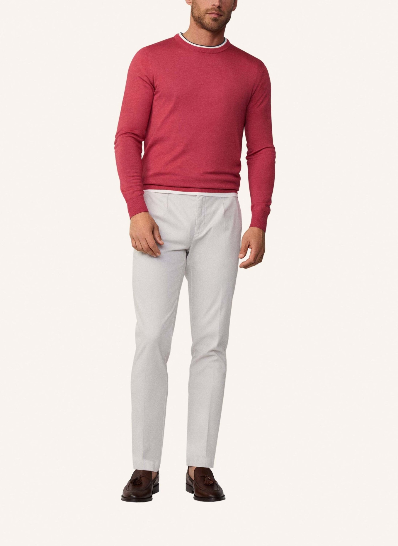 HACKETT LONDON Pullover GMD MERINO SILK CREW, Farbe: ROT (Bild 5)