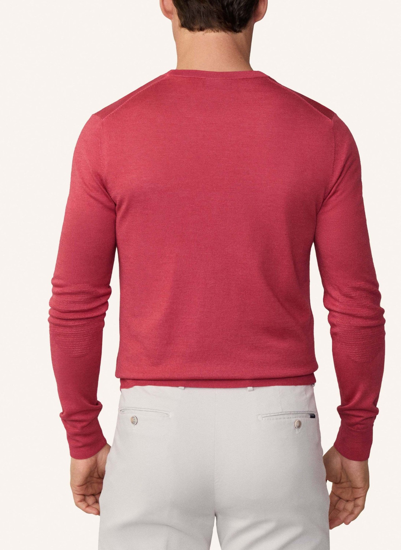 HACKETT LONDON Pullover GMD MERINO SILK CREW, Farbe: ROT (Bild 2)