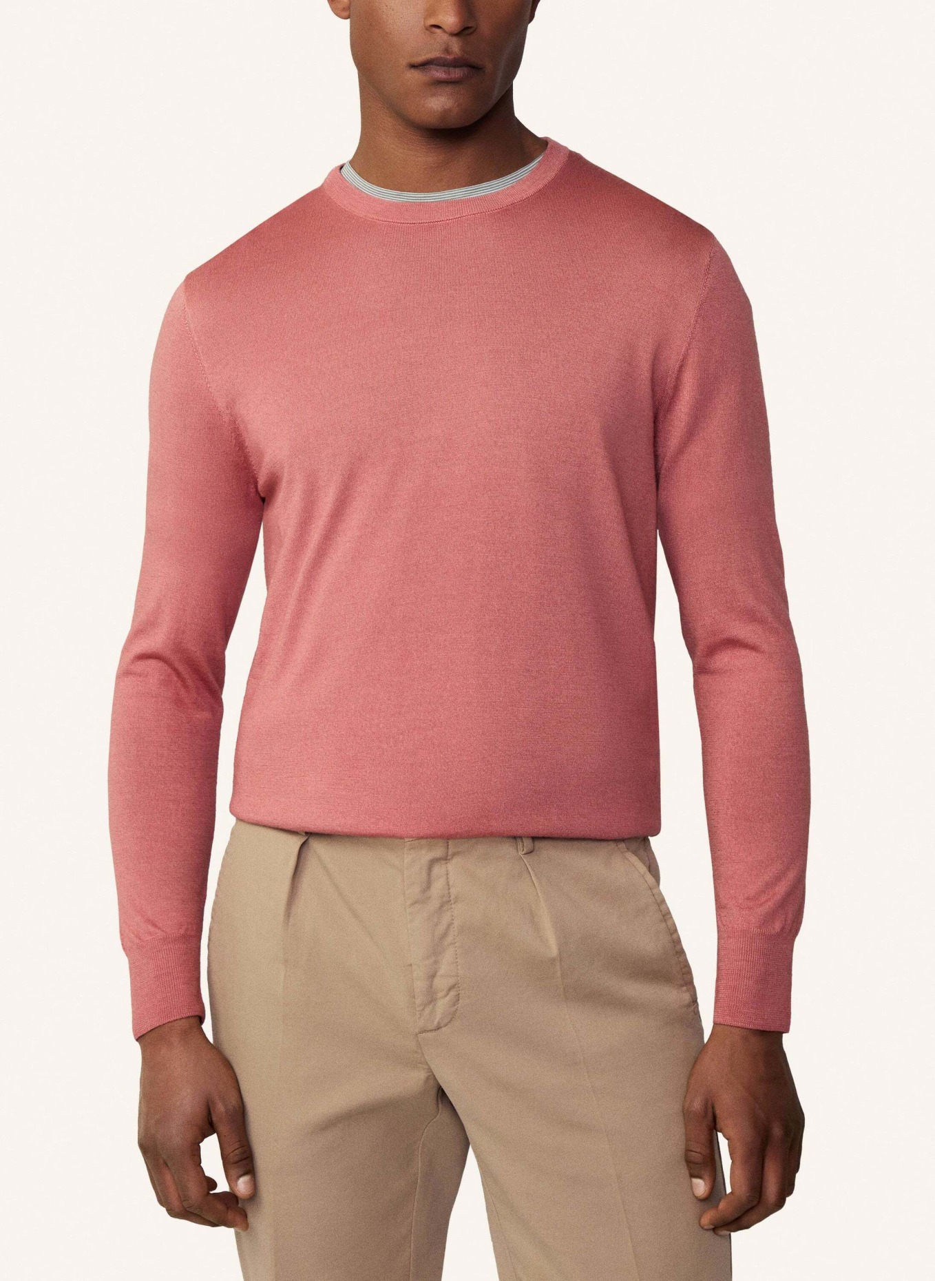 HACKETT LONDON Pullover GMD MERINO SILK CREW, Farbe: ORANGE (Bild 5)