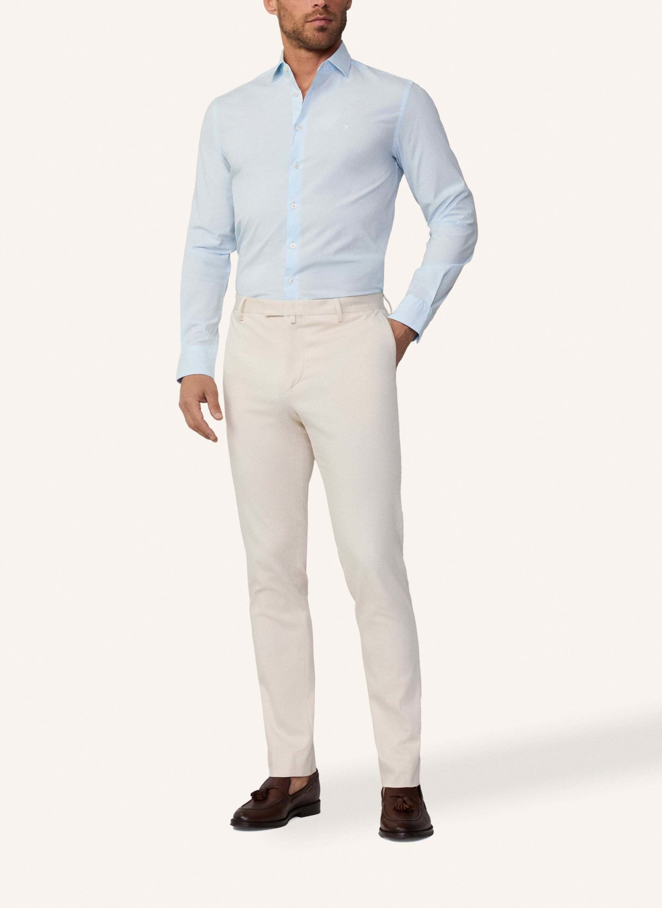 HACKETT LONDON Freizeithemd ESS GMT DYE STRET POP, Farbe: HELLBLAU (Bild 4)