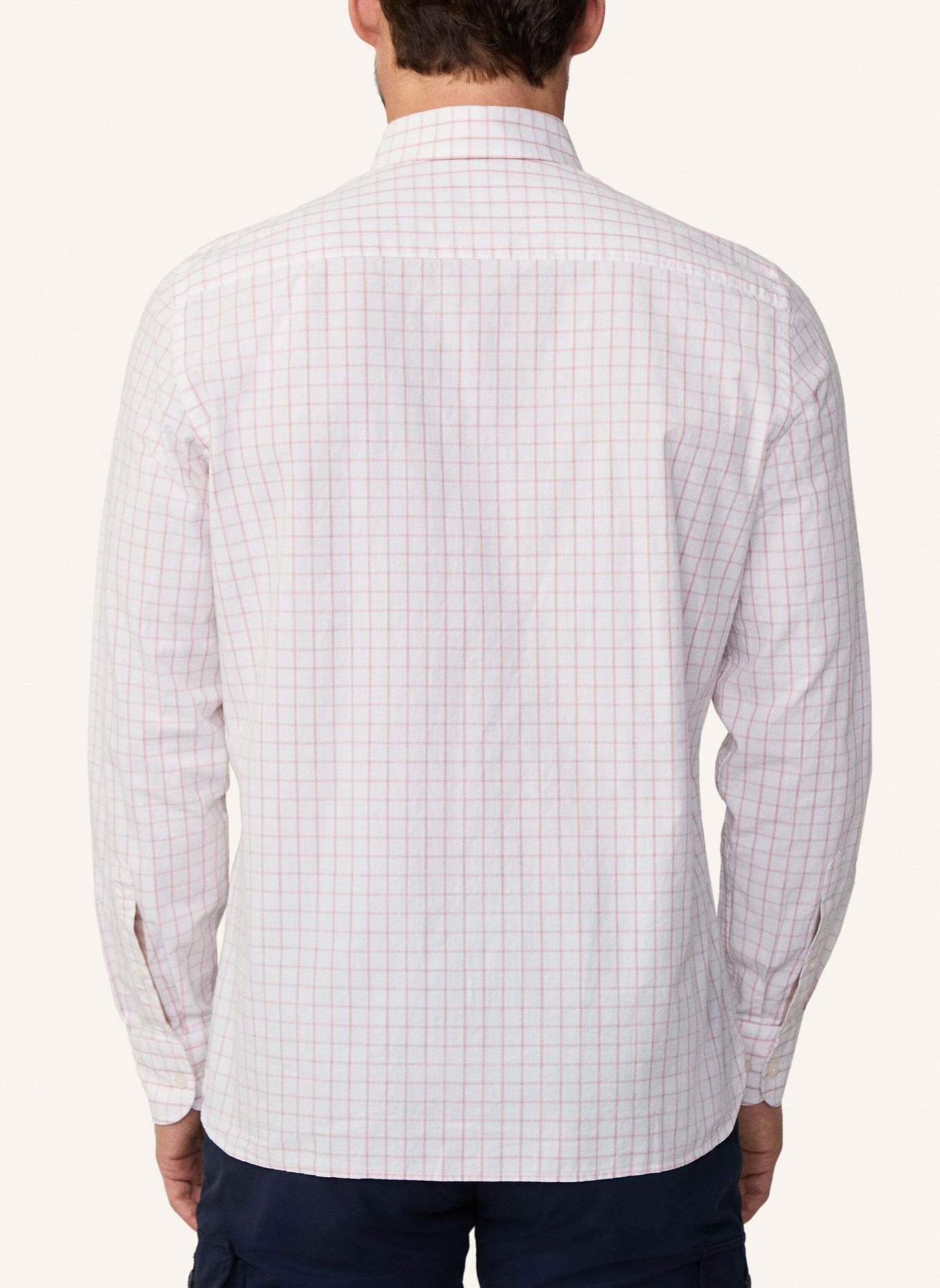 HACKETT LONDON Freizeithemd MELANGE WINDOWPANE, Farbe: WEISS/ PINK (Bild 2)