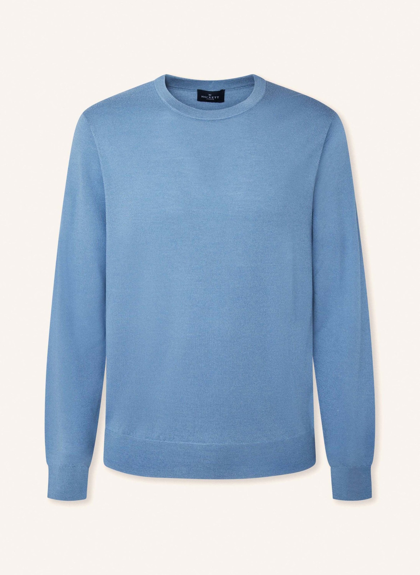 HACKETT LONDON Pullover GMD MERINO SILK CREW, Farbe: BLAU (Bild 1)