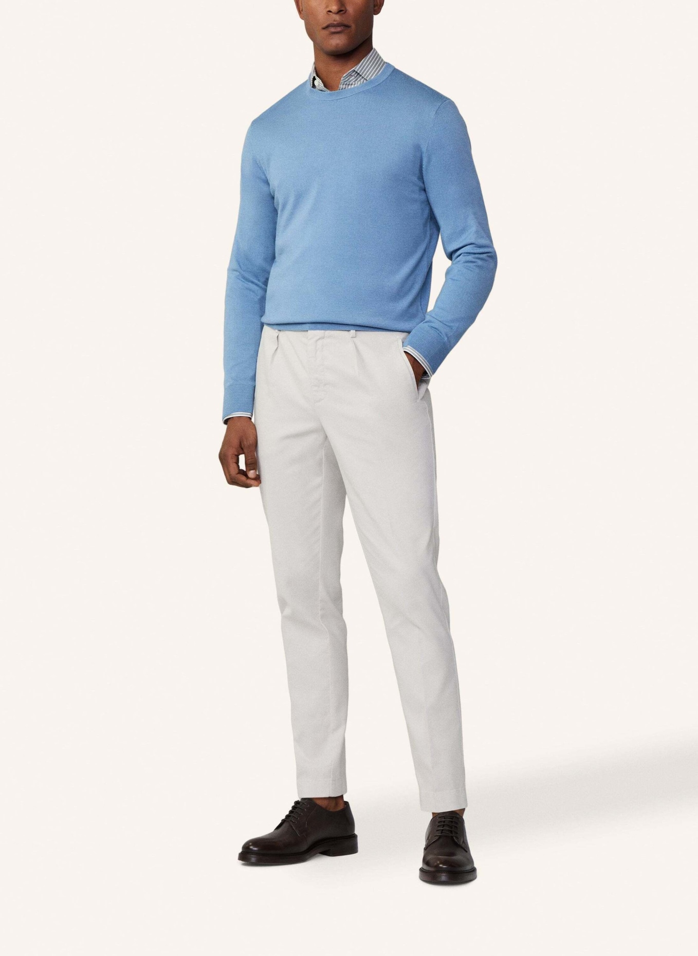 HACKETT LONDON Pullover GMD MERINO SILK CREW, Farbe: BLAU (Bild 4)