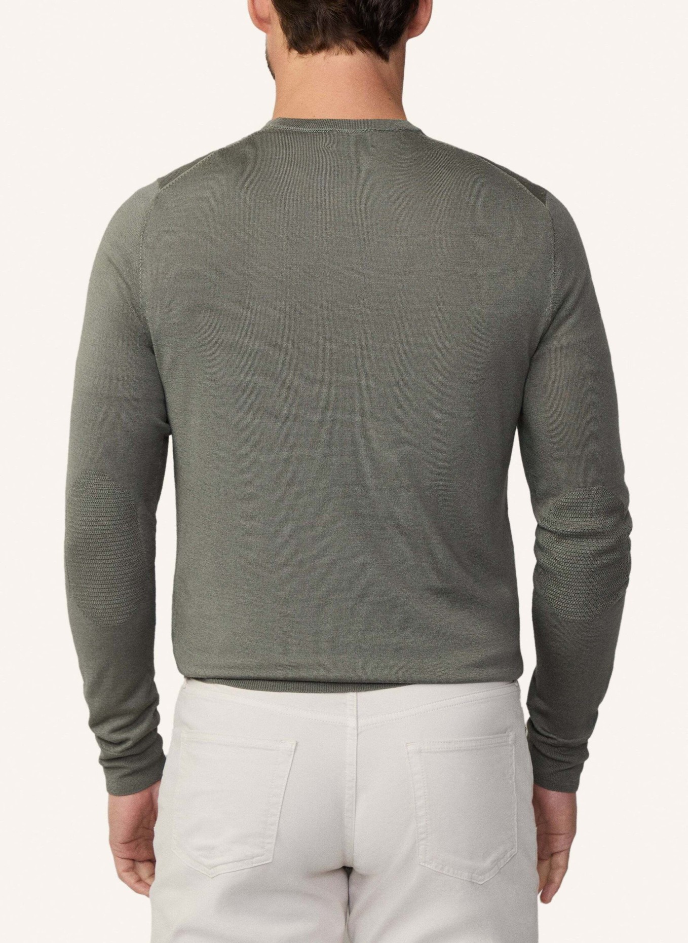 HACKETT LONDON Pullover GMD MERINO SILK CREW, Farbe: GRÜN (Bild 2)