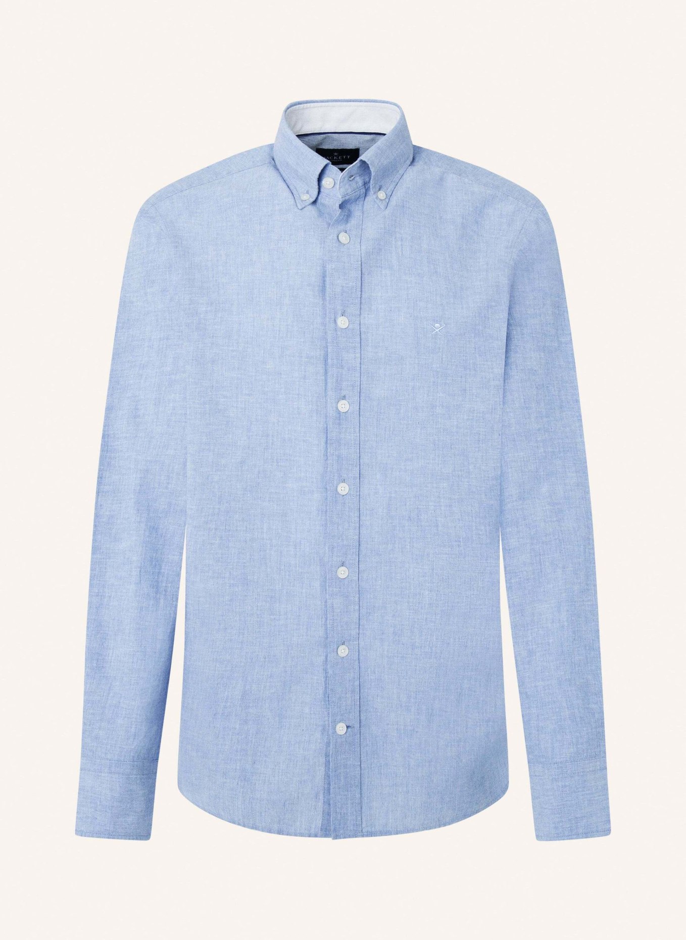 HACKETT LONDON Freizeithemd TEXTURED LINEN TRIM, Farbe: HELLBLAU (Bild 1)