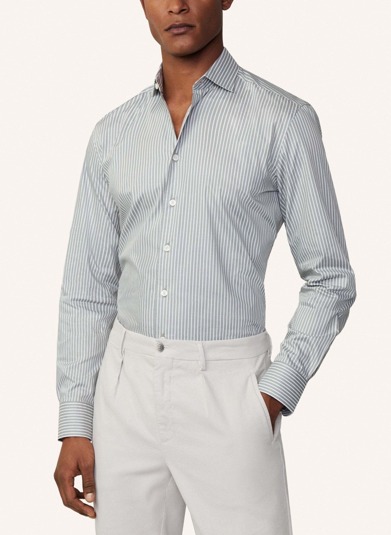 HACKETT LONDON Freizeithemd TWILL STRIPE, Farbe: GRÜN/ WEISS (Bild 3)