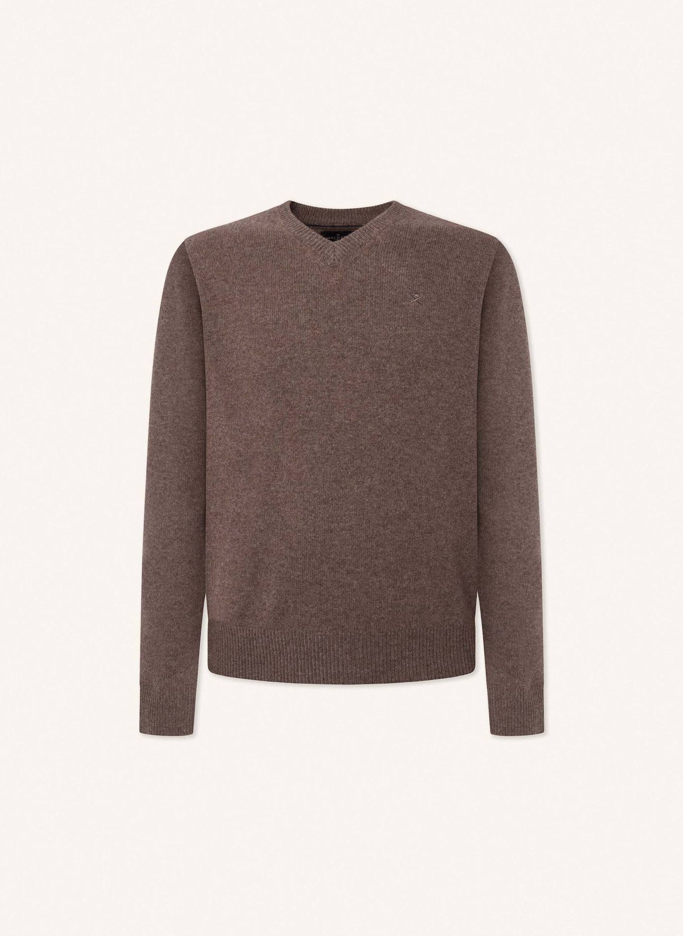 HACKETT LONDON Sweatshirt LAMBSWOOL V NECK, Farbe: BEIGE (Bild 1)