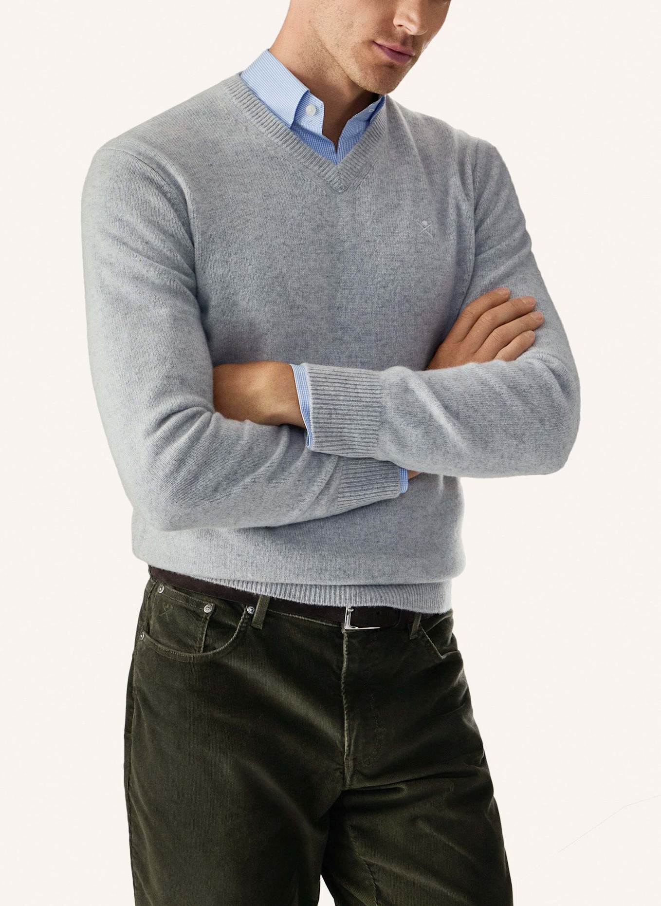 HACKETT LONDON Sweatshirt LAMBSWOOL V NECK (Bild 5)