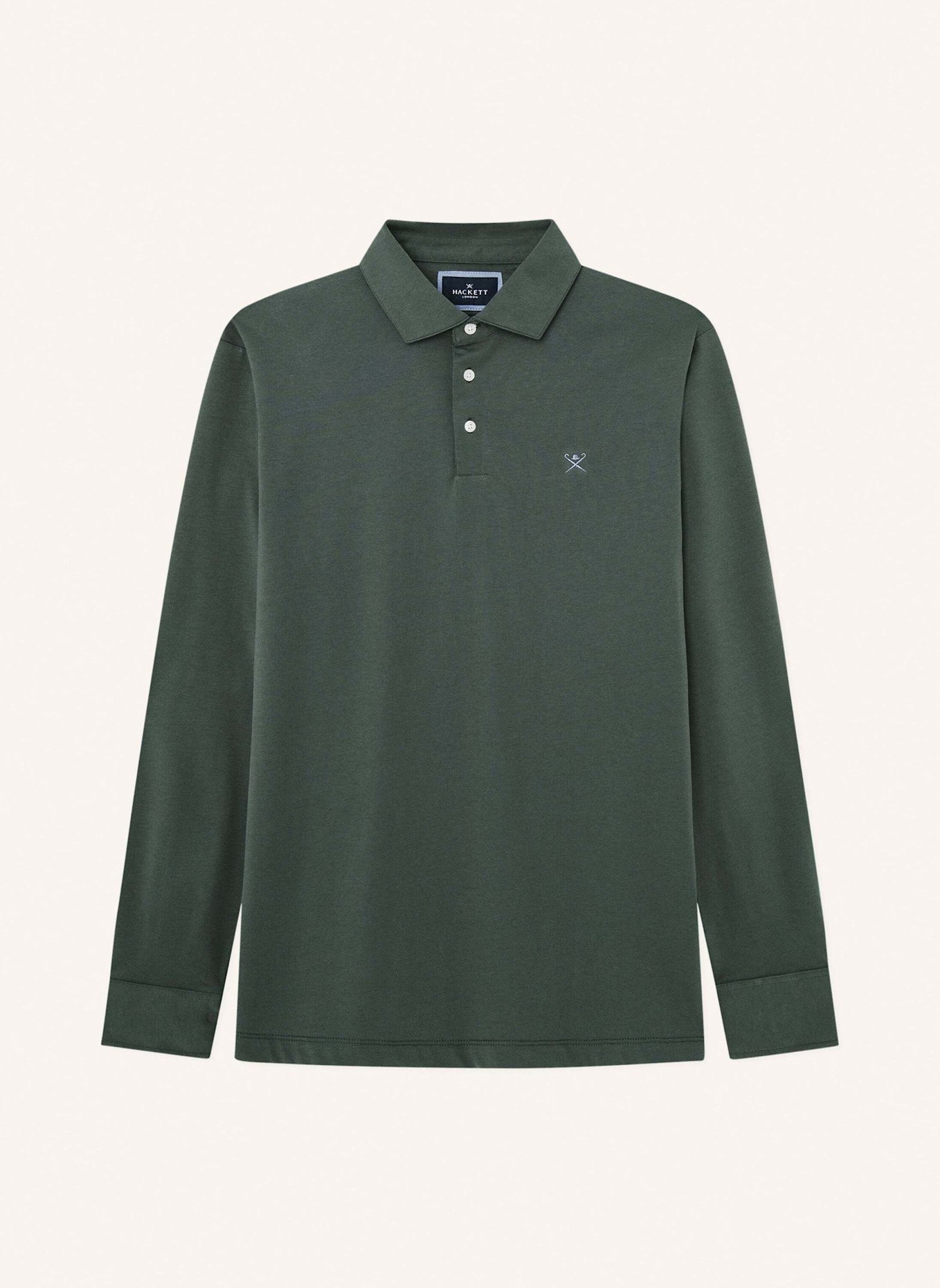 HACKETT LONDON Poloshirt PIMA COTTON POLO LS, Farbe: GRÜN (Bild 1)