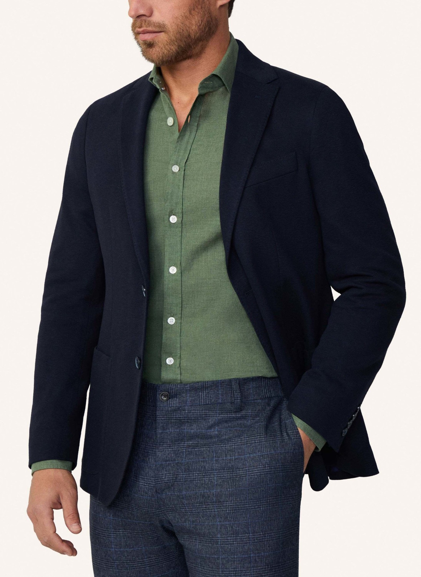 HACKETT LONDON Sakko TEXTURED JERSEY CC, Farbe: DUNKELBLAU (Bild 3)