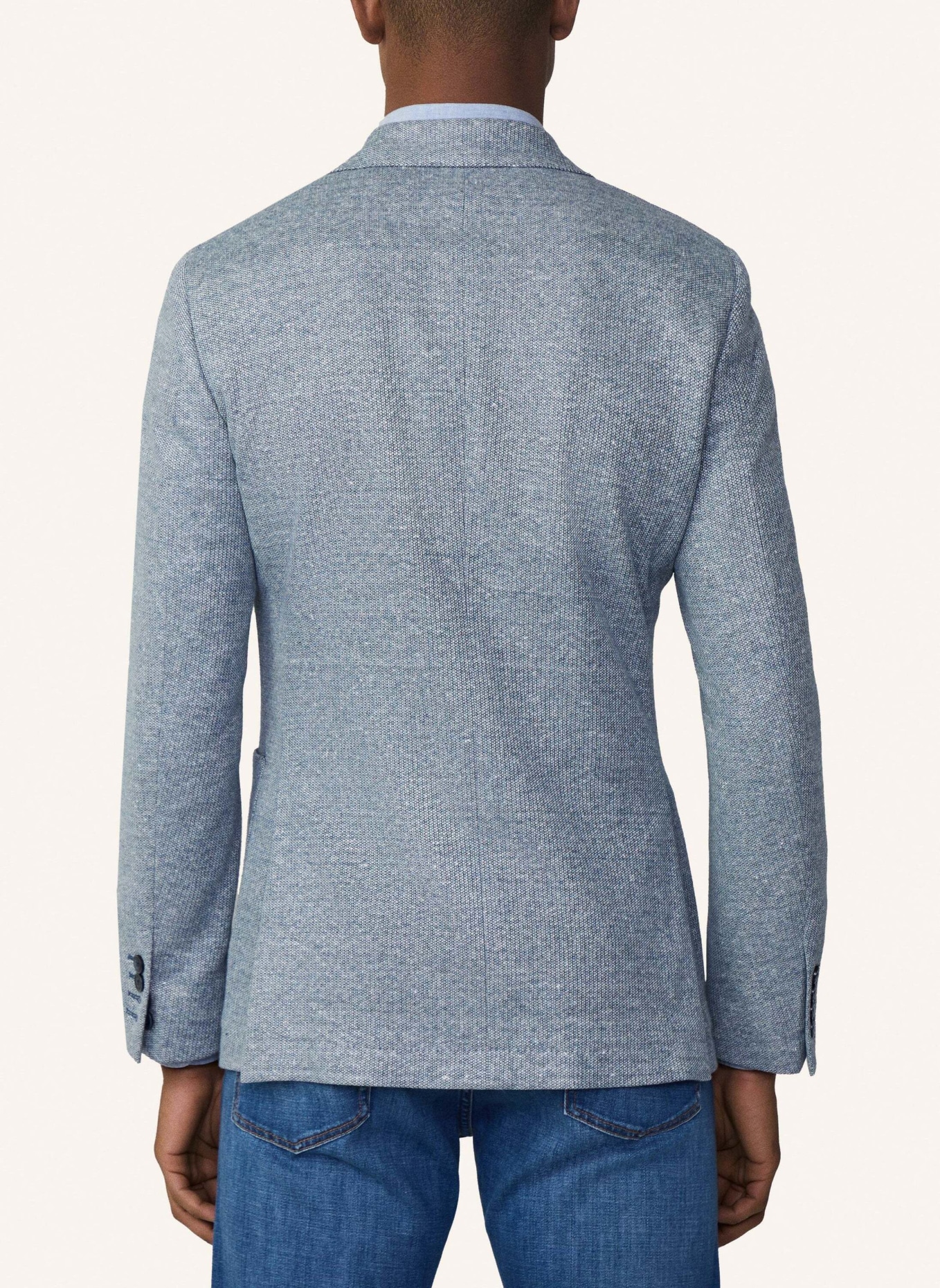 HACKETT LONDON Jerseysakko Extra Slim Fit mit Leinen, Farbe: BLAU (Bild 2)