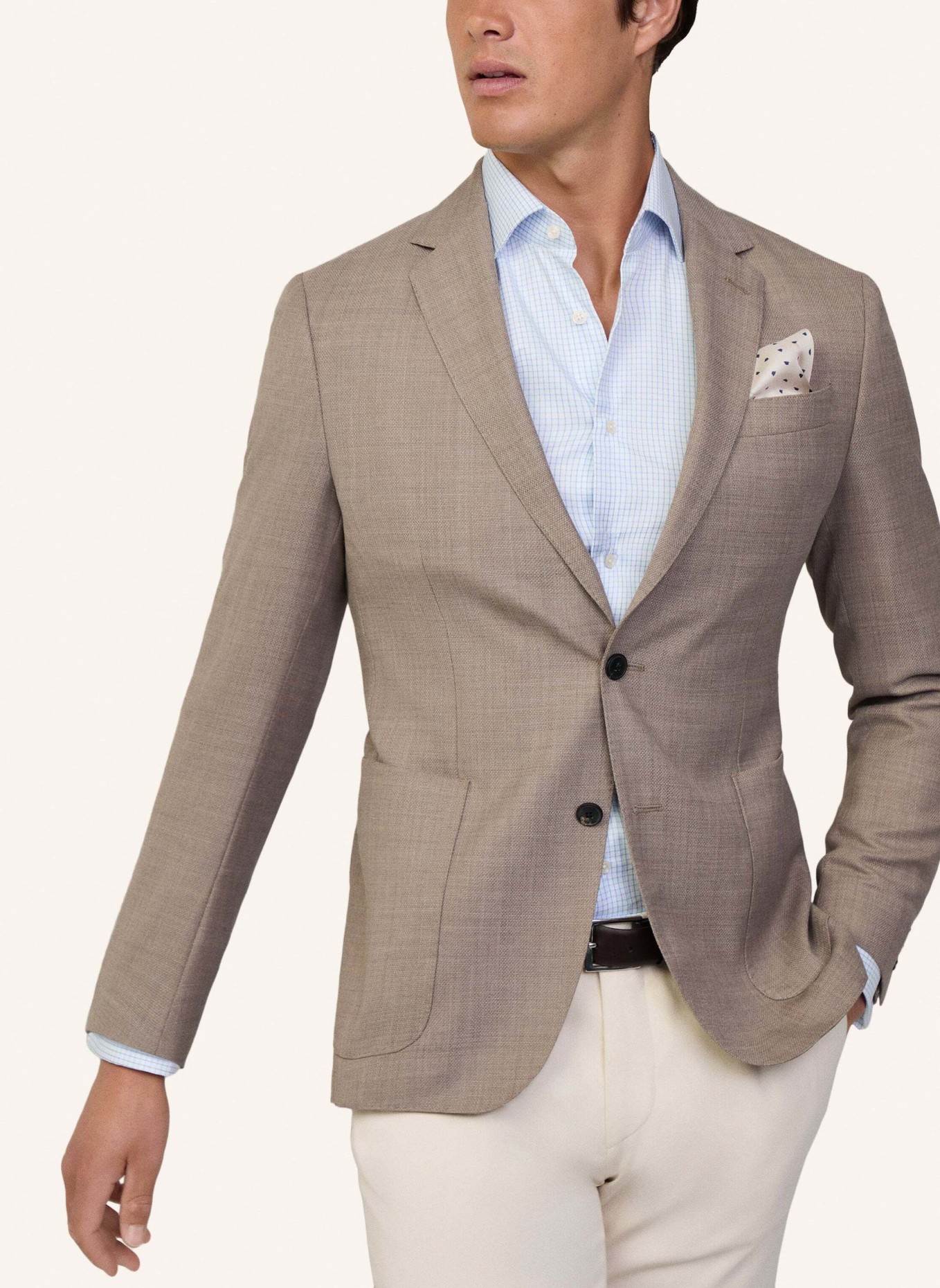 HACKETT LONDON Sakko SEMI PLAIN TEXTURE, Farbe: TAUPE/ HELLBRAUN (Bild 7)