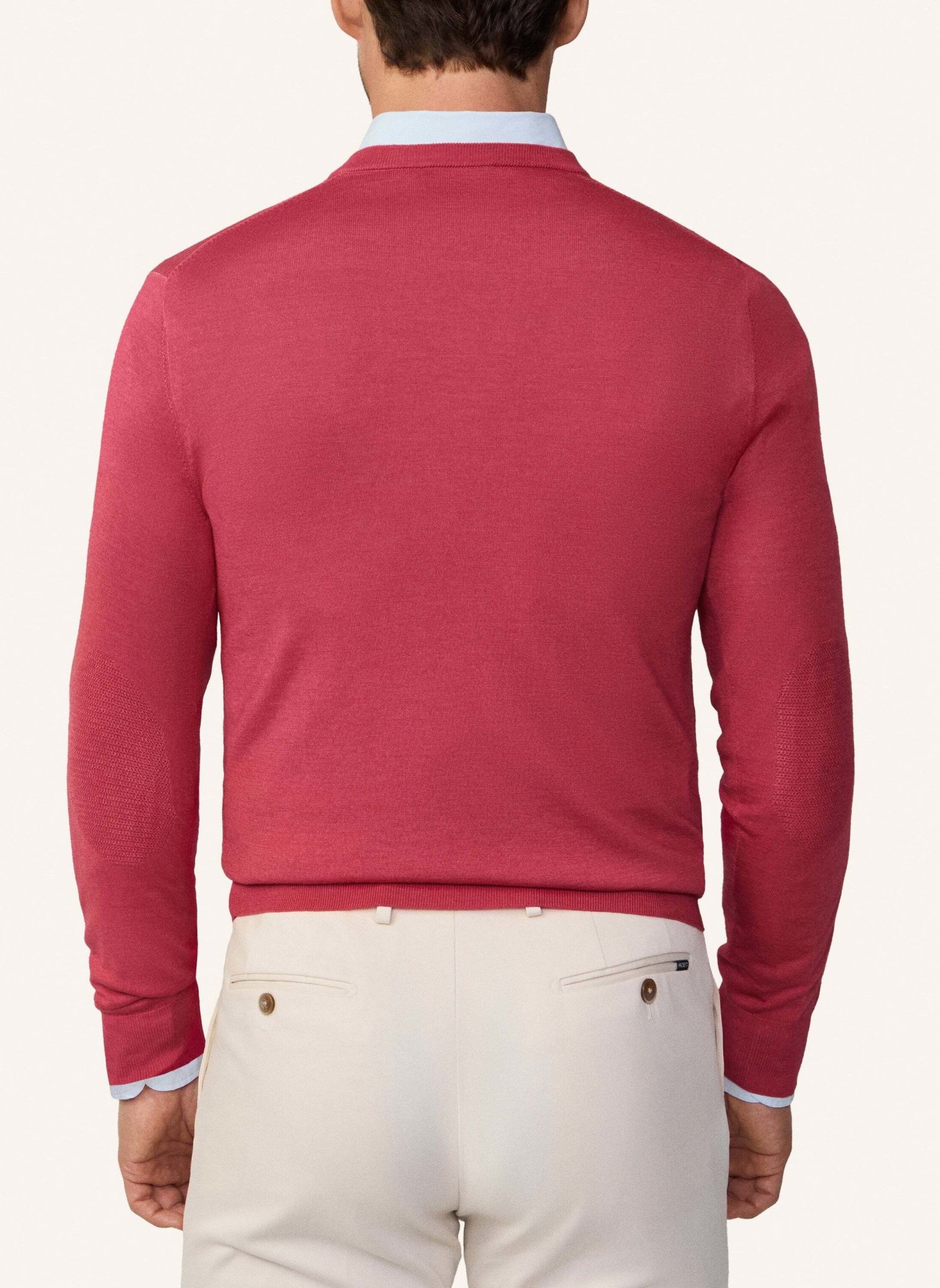 HACKETT LONDON Pullover GMD MERINO SILK V, Farbe: ROT (Bild 2)