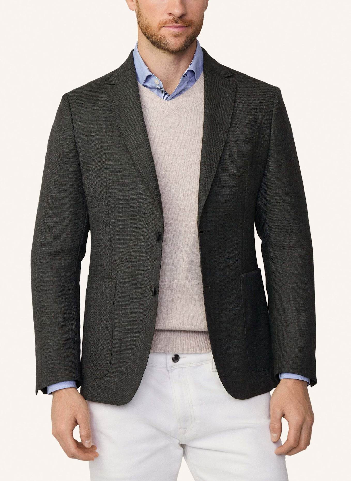 HACKETT LONDON Sakko SEMI PLAIN TEXTURE, Farbe: DUNKELGRÜN (Bild 2)