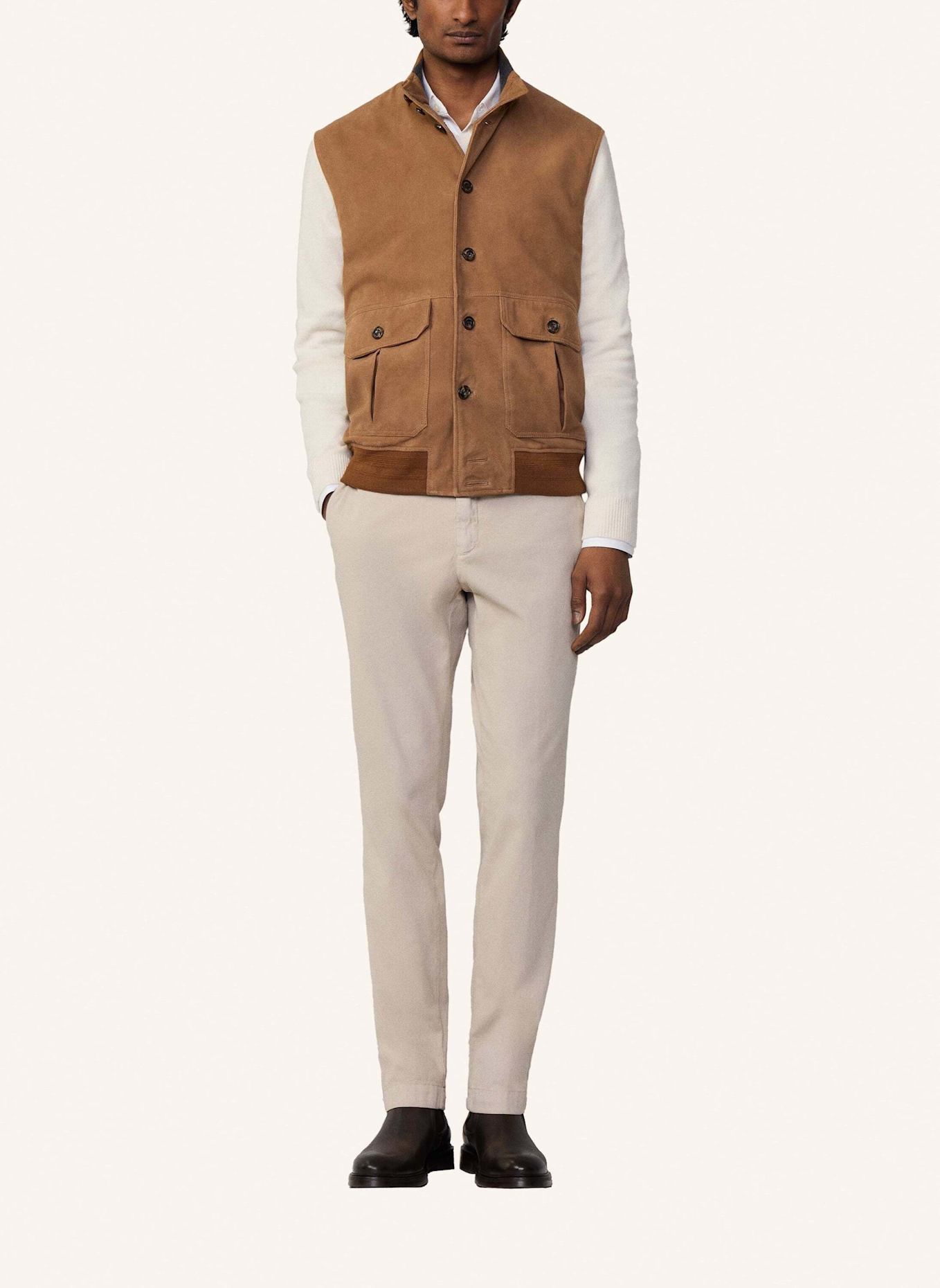 HACKETT LONDON Gilet SUEDE PKT GILET, Farbe: CAMEL (Bild 6)