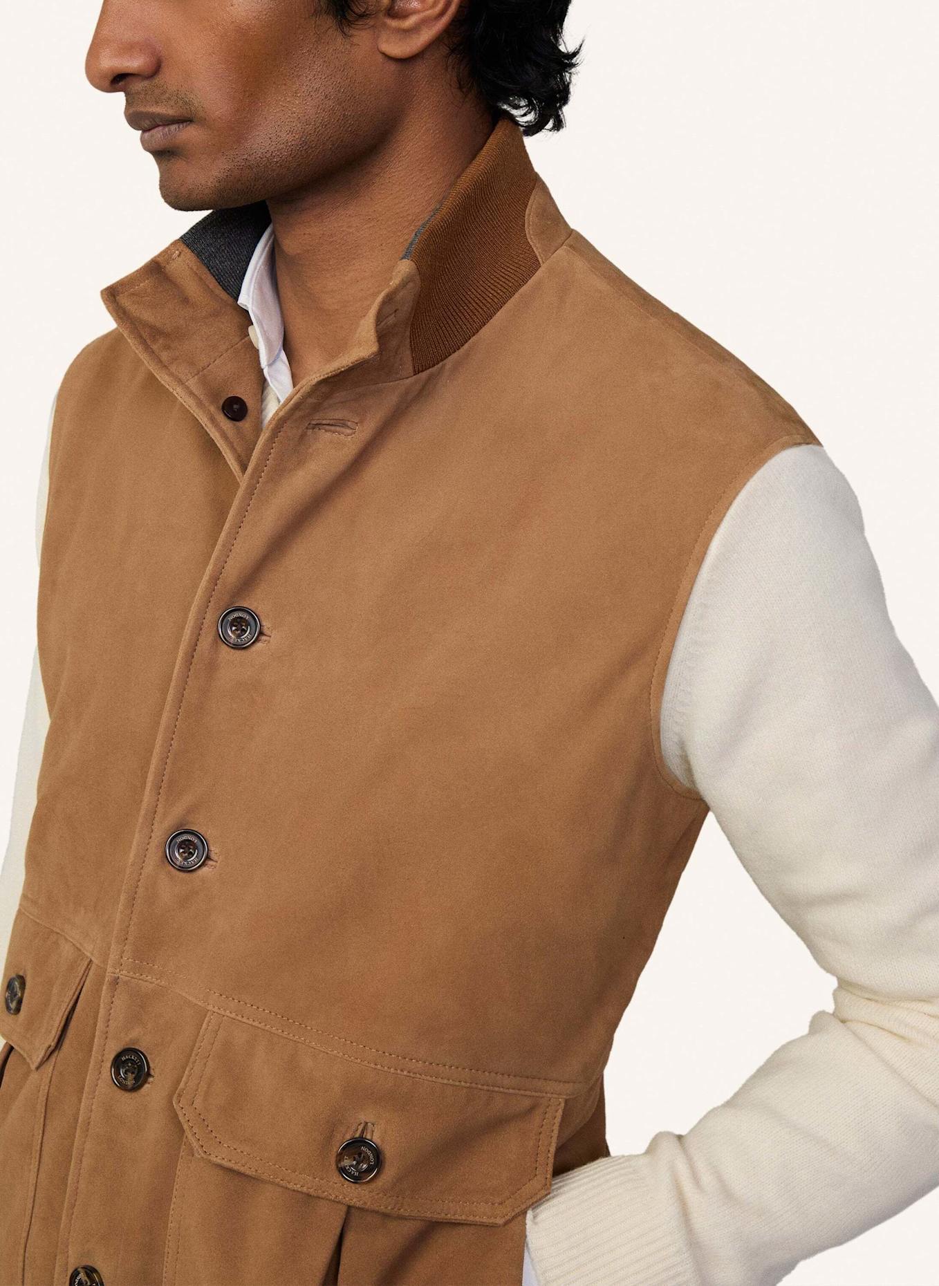 HACKETT LONDON Gilet SUEDE PKT GILET, Farbe: CAMEL (Bild 5)