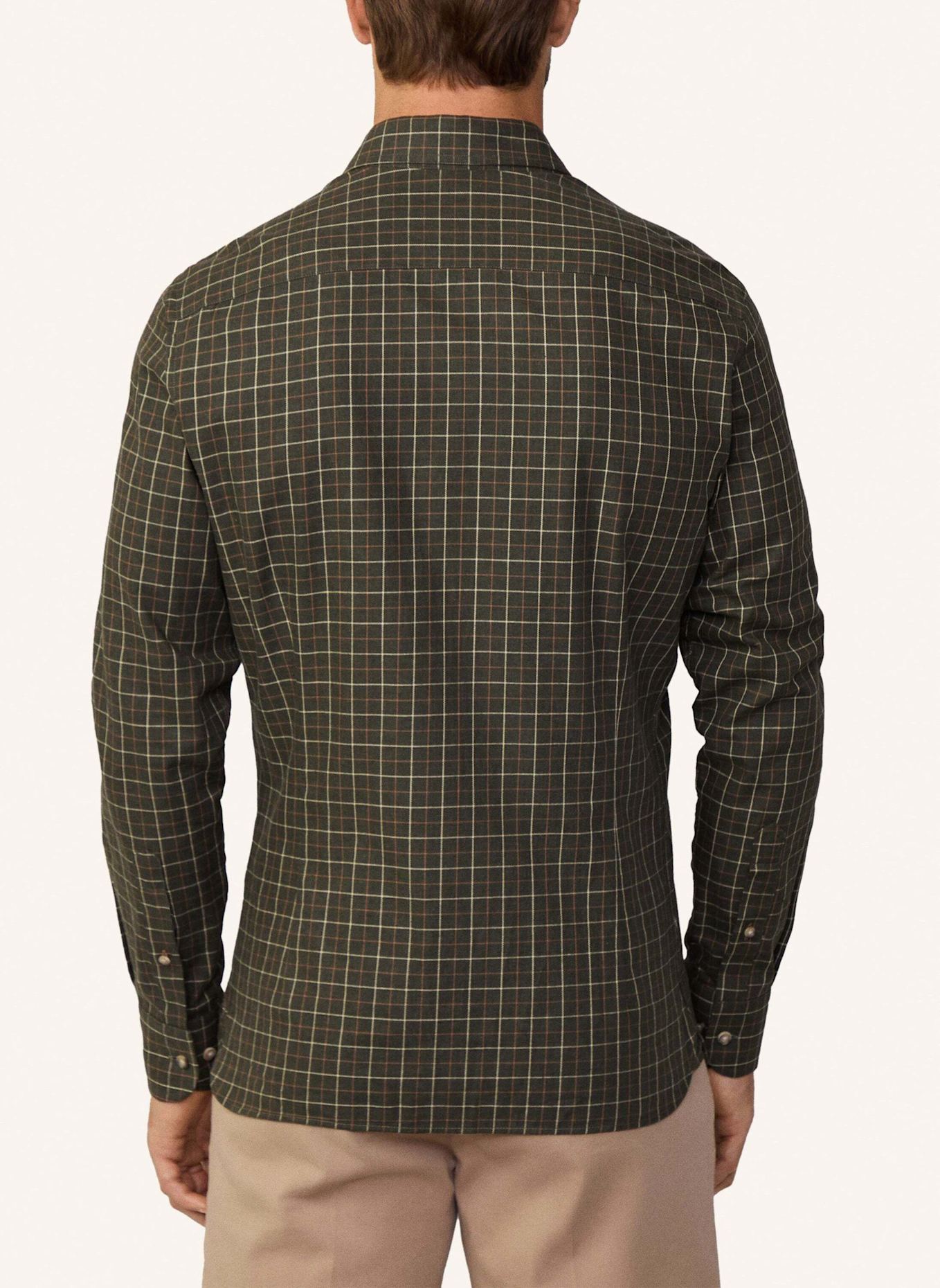 HACKETT LONDON Freizeithemd BRUSHED WINDOWPANE, Farbe: GRÜN (Bild 2)