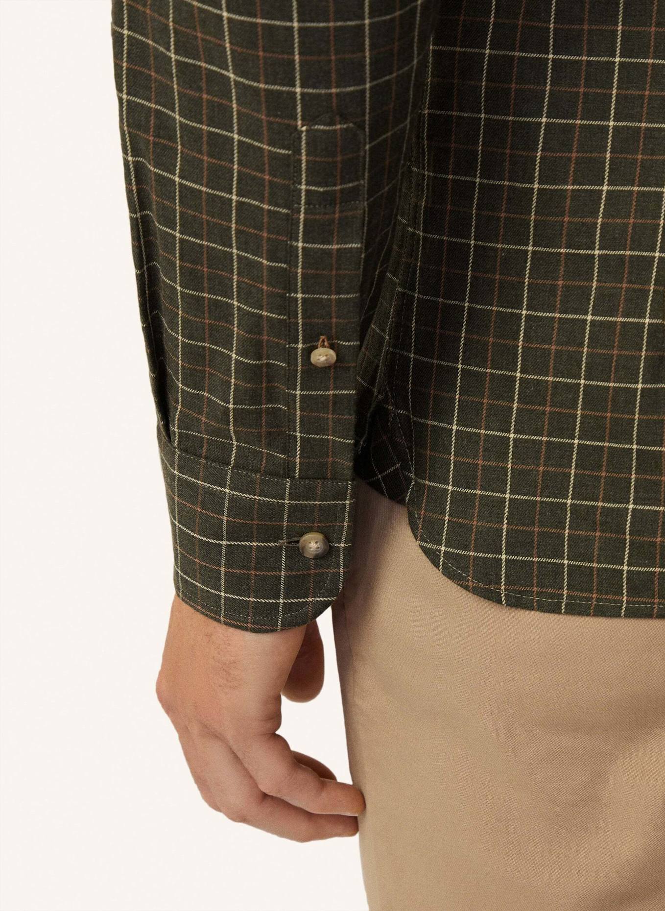 HACKETT LONDON Freizeithemd BRUSHED WINDOWPANE, Farbe: GRÜN (Bild 5)