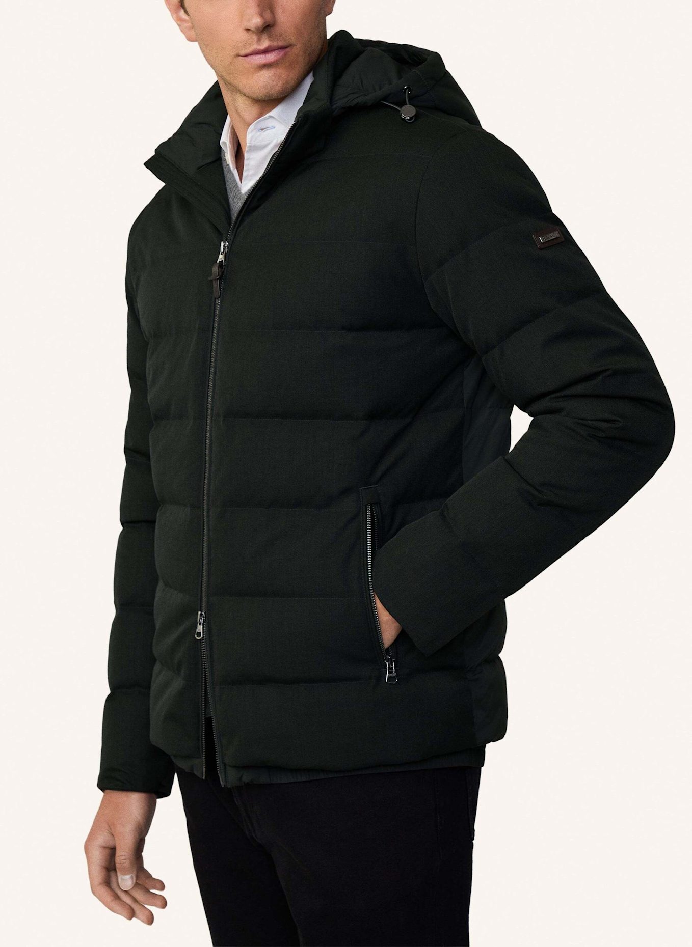 HACKETT LONDON Fieldjacket HYBRID HOOD PUFFER, Farbe: DUNKELGRÜN (Bild 5)