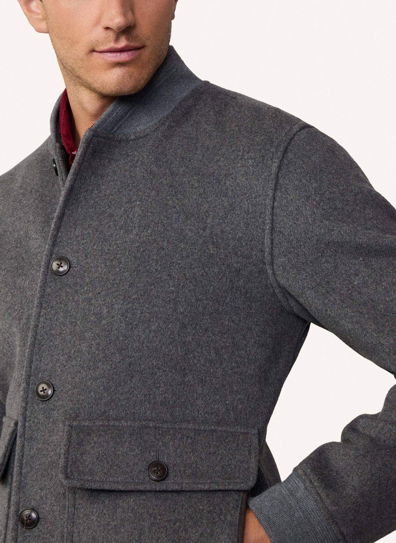 HACKETT LONDON Blouson WOOL BOMBER, Farbe: GRAU (Bild 4)