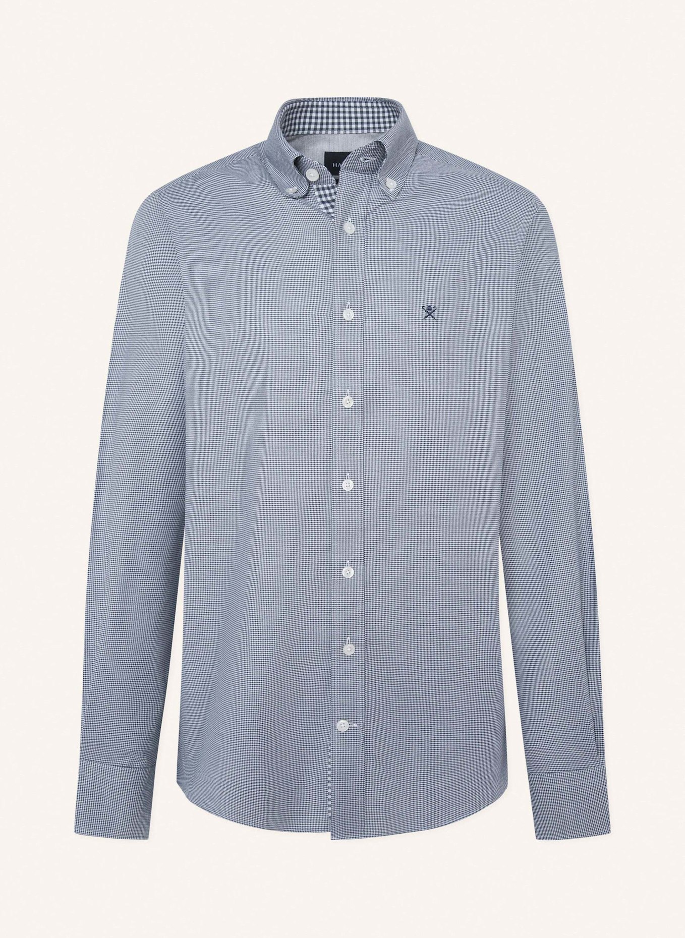 HACKETT LONDON Freizeithemd BRUSHED PUPPYTOOTH, Farbe: DUNKELBLAU (Bild 1)