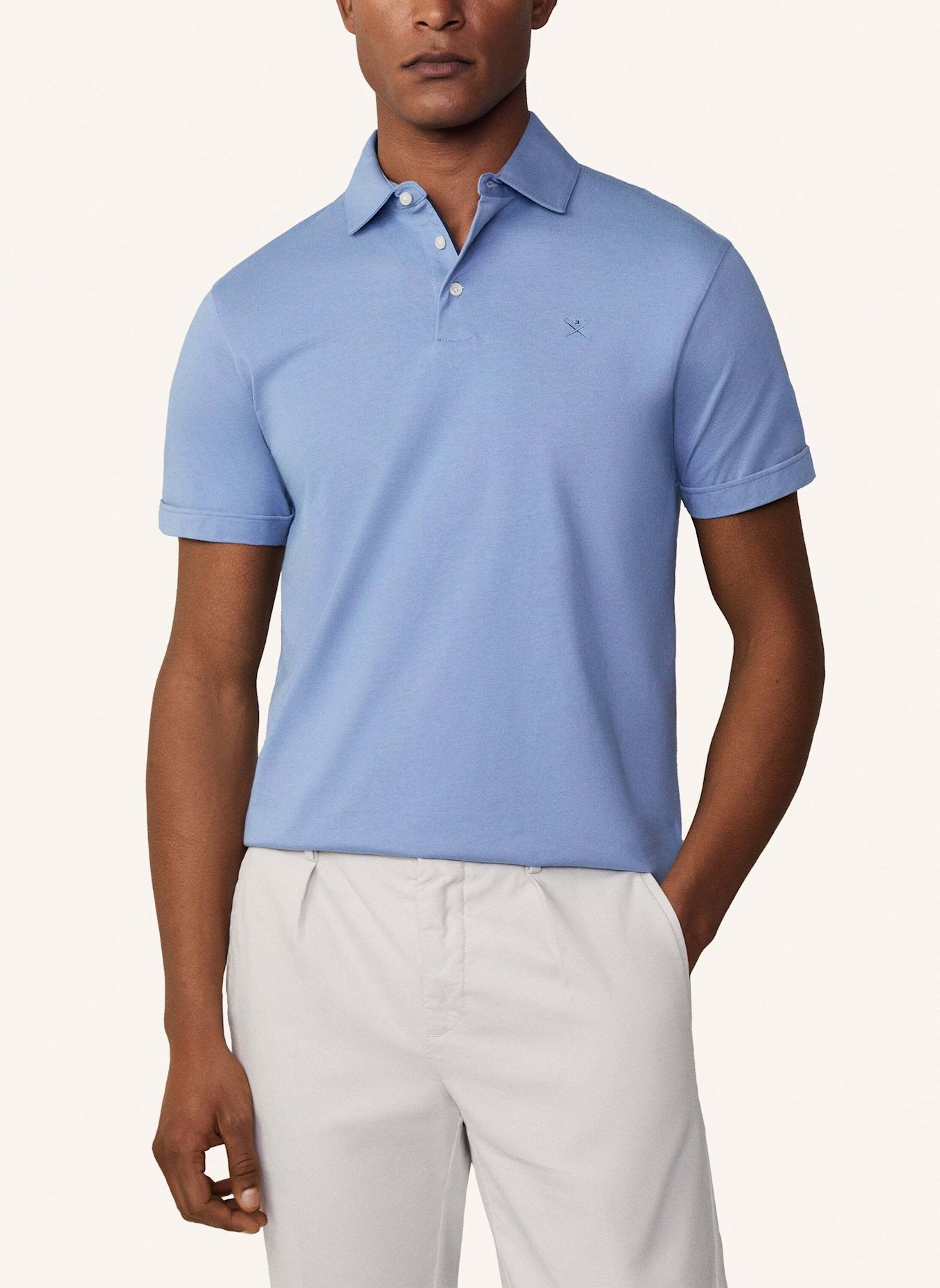 HACKETT LONDON Poloshirt PIMA COTTON POLO, Farbe: BLAU (Bild 5)