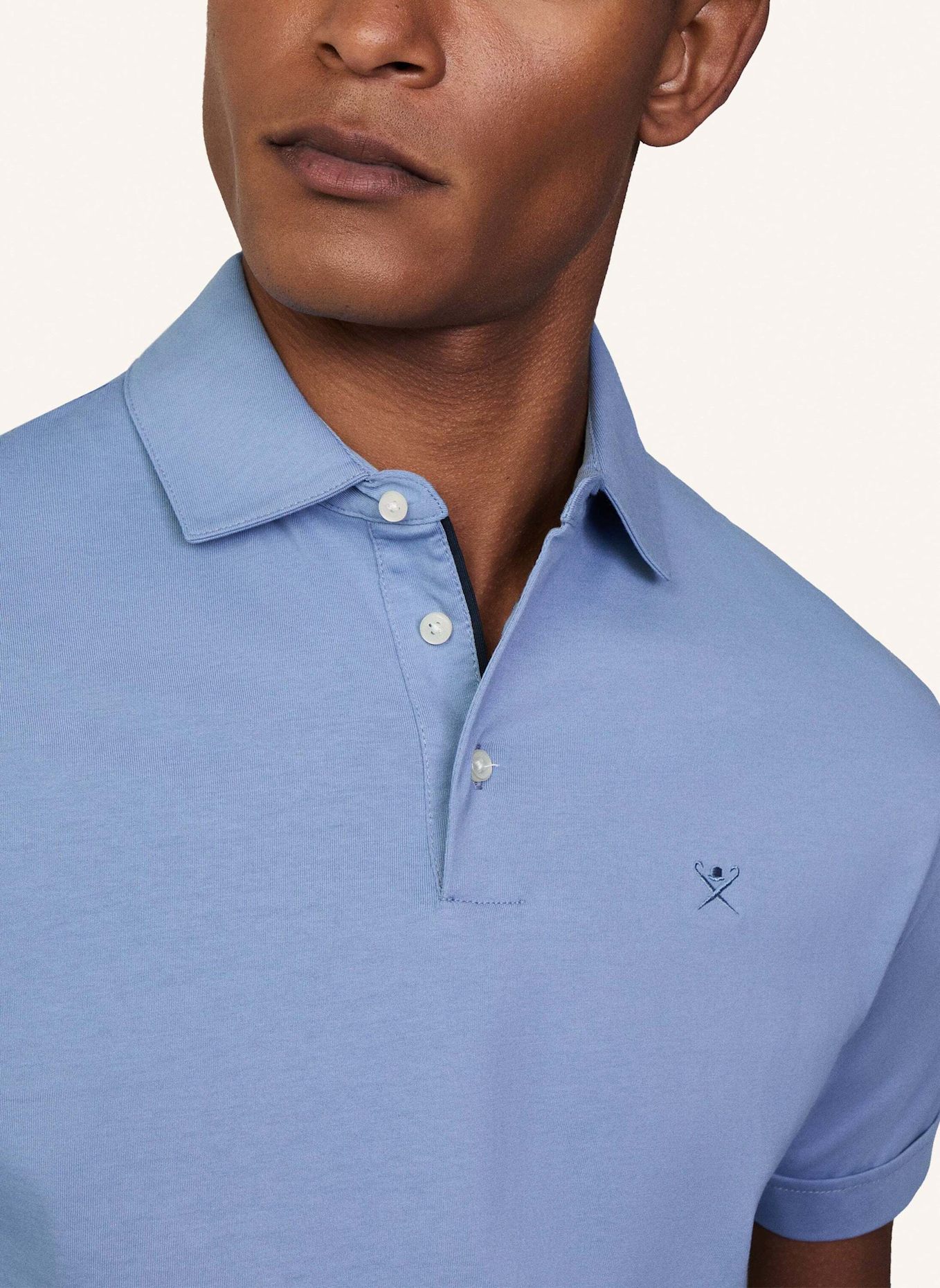 HACKETT LONDON Poloshirt PIMA COTTON POLO, Farbe: BLAU (Bild 4)