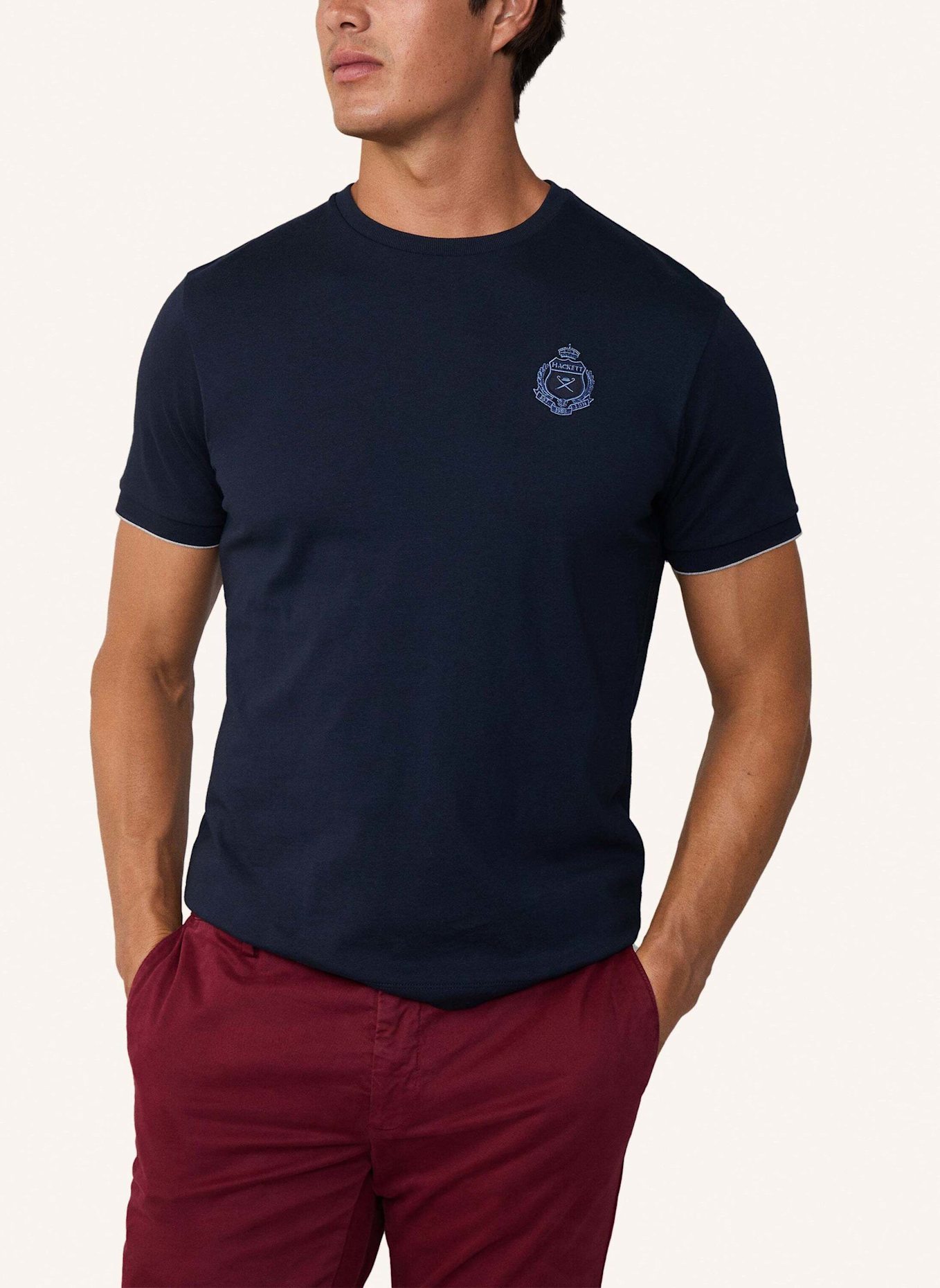 HACKETT LONDON T-Shirt HERITAGE LOGO TEE, Farbe: BLAU (Bild 5)