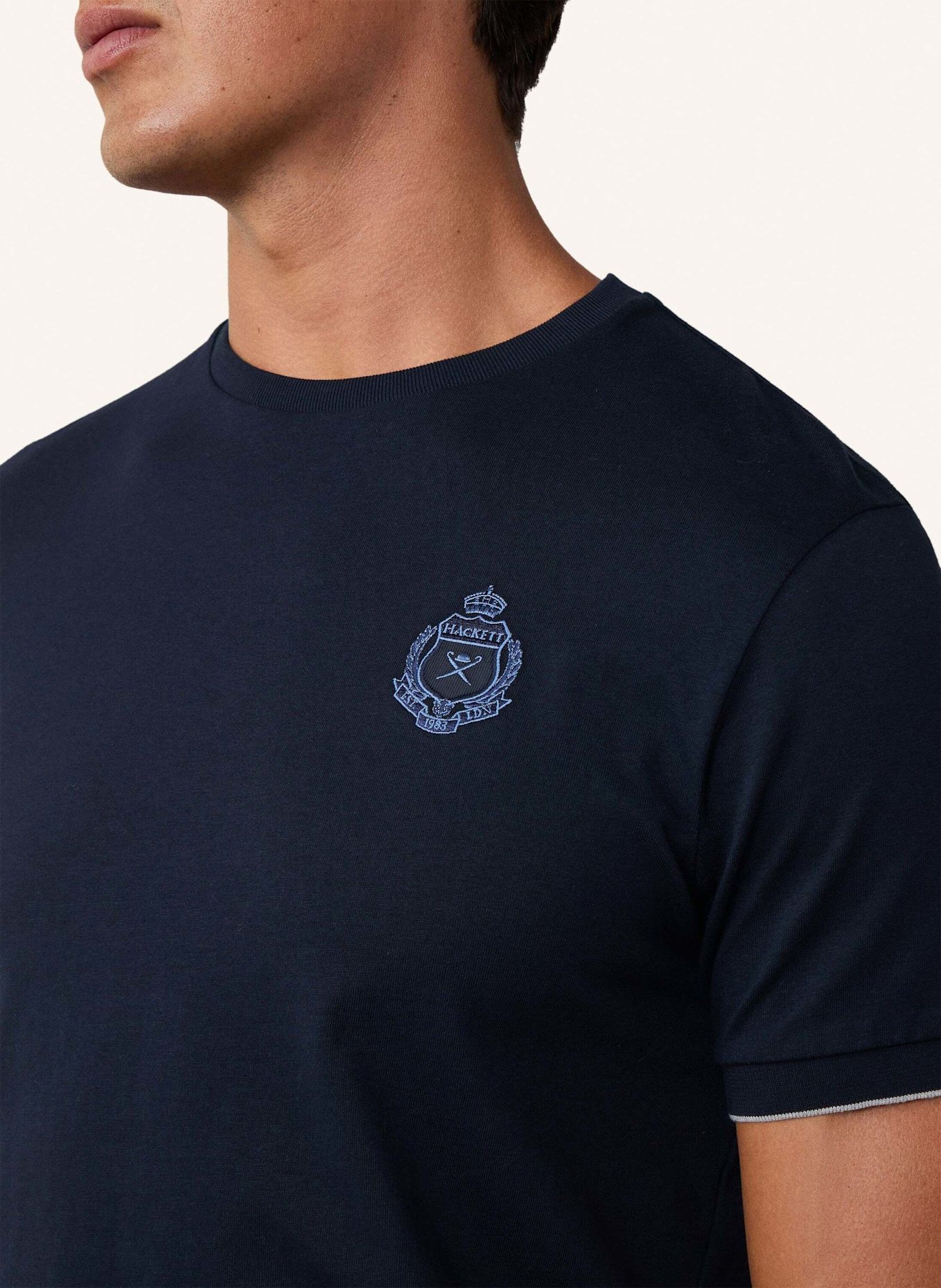 HACKETT LONDON T-Shirt HERITAGE LOGO TEE, Farbe: BLAU (Bild 4)