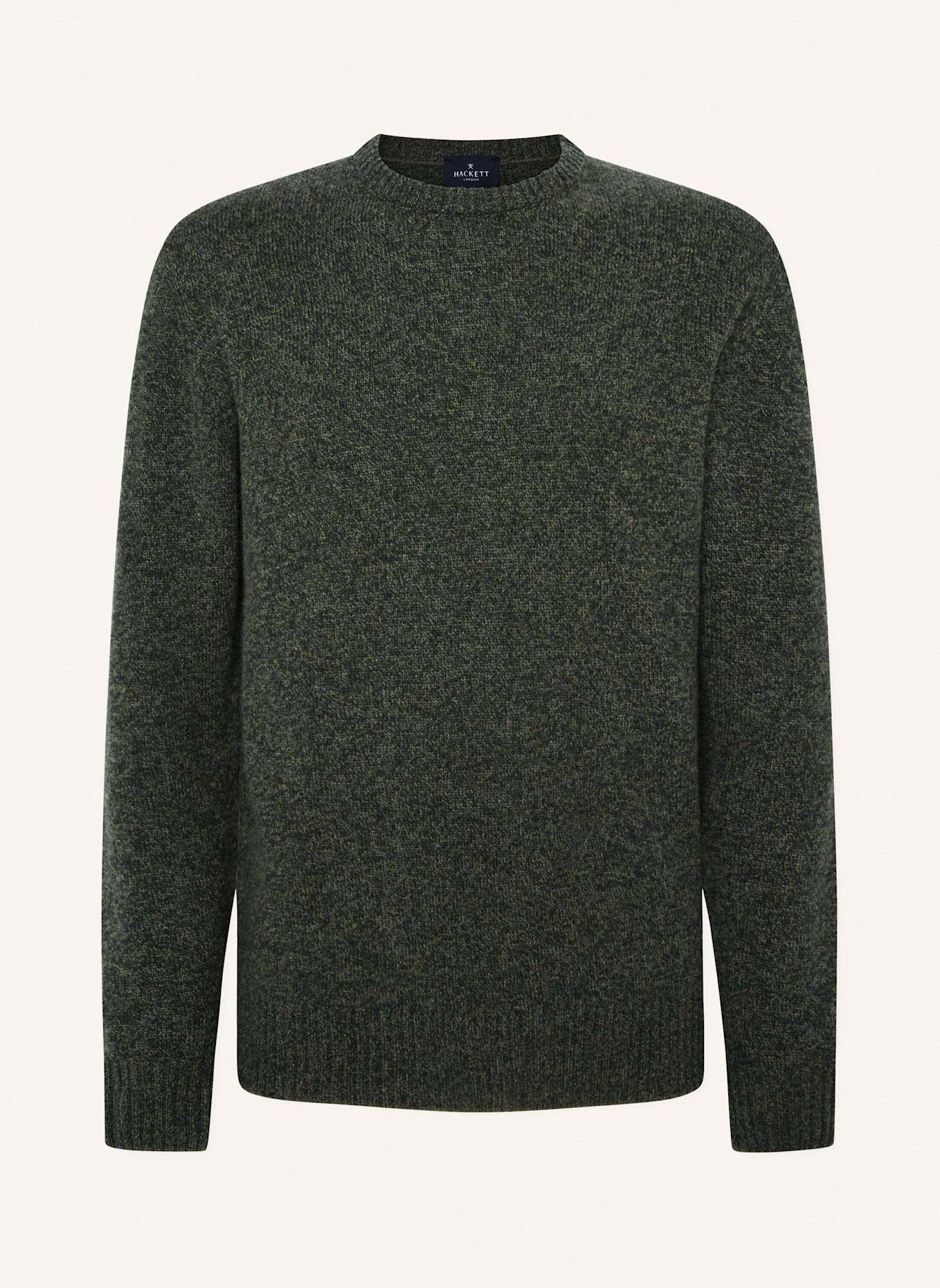 HACKETT LONDON slogan pullover MOULINE CREW NECK, Farbe: DUNKELGRÜN (Bild 1)