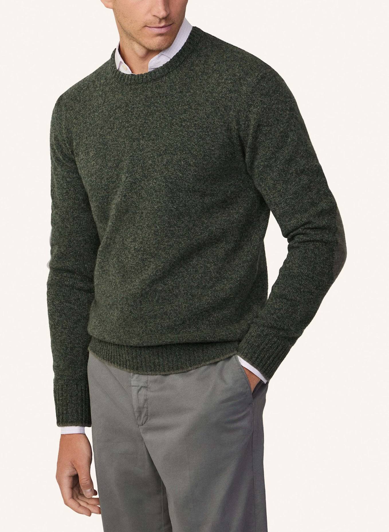 HACKETT LONDON slogan pullover MOULINE CREW NECK, Farbe: DUNKELGRÜN (Bild 5)