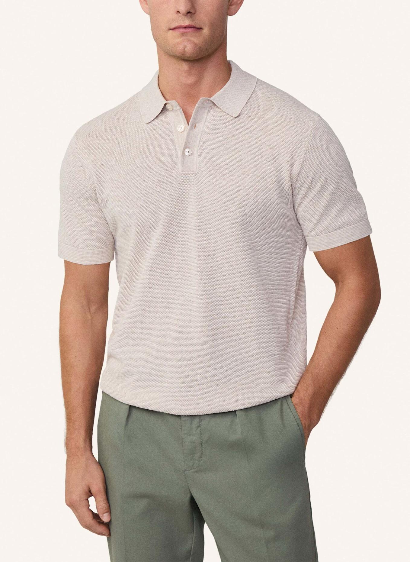 HACKETT LONDON Pullover TEXTURED SS POLO, Farbe: ECRU/ WEISS (Bild 5)