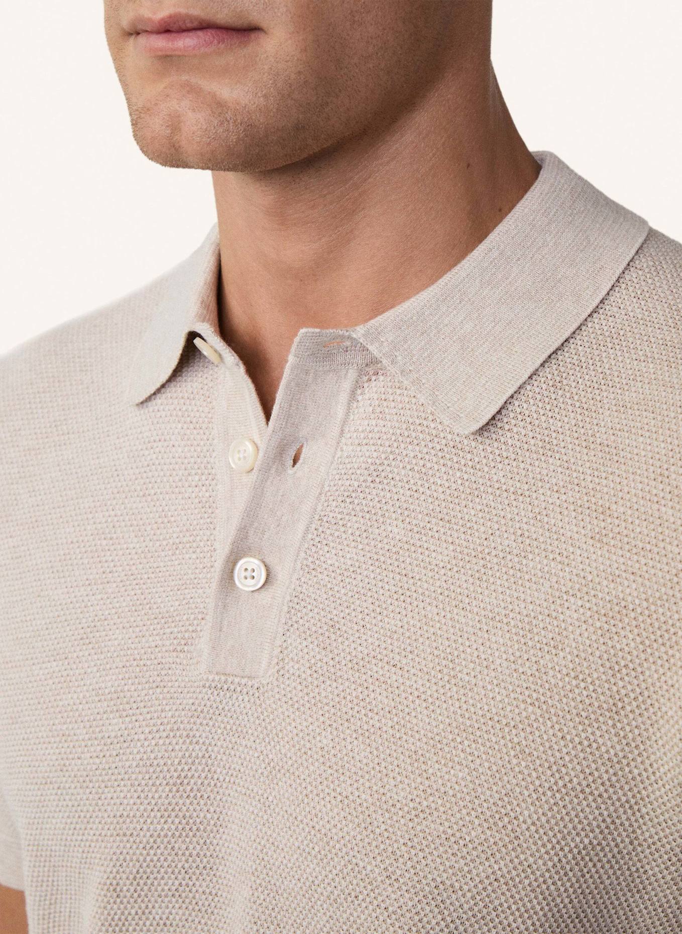 HACKETT LONDON Pullover TEXTURED SS POLO, Farbe: ECRU/ WEISS (Bild 4)