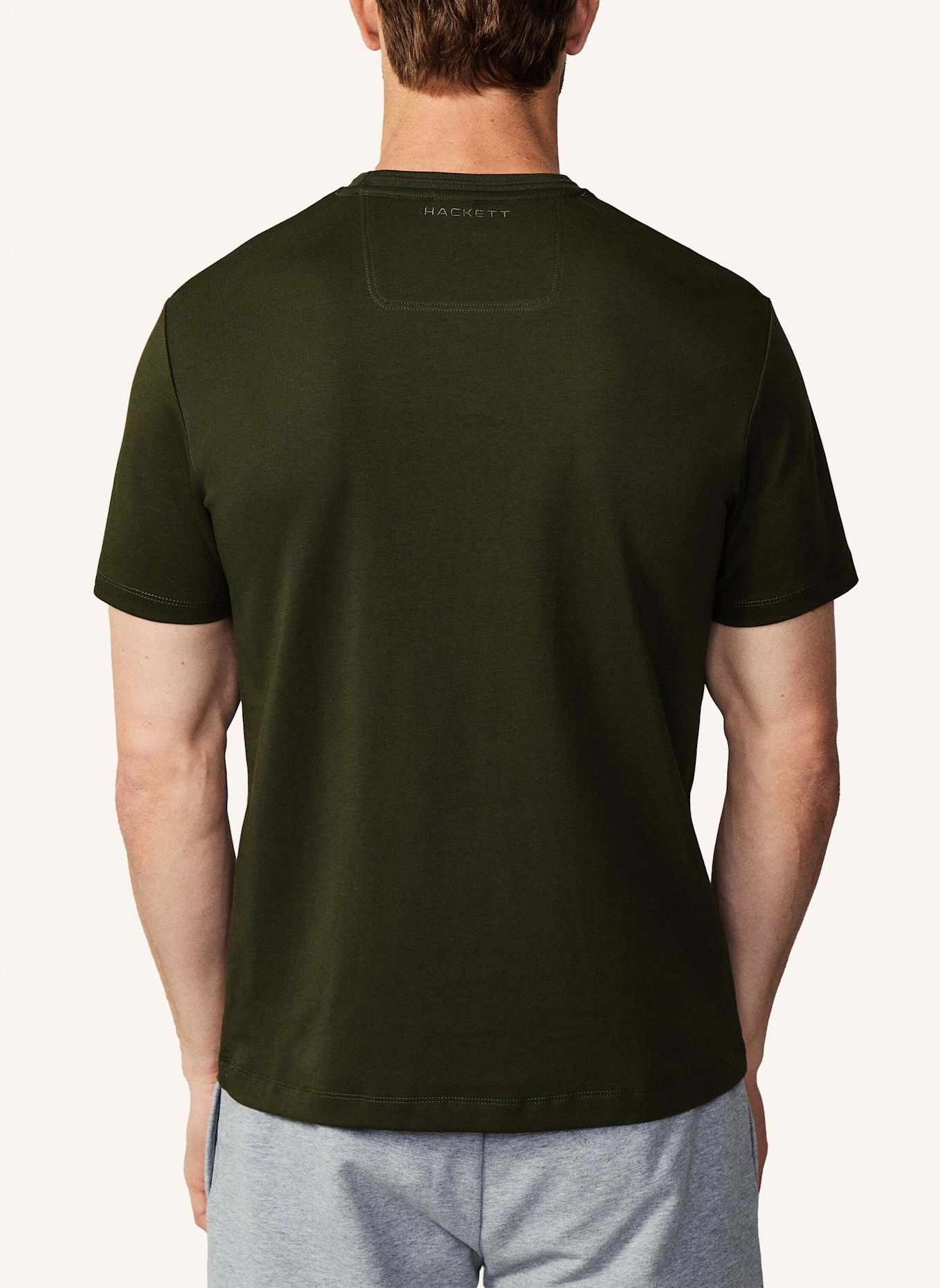 HACKETT LONDON T-Shirt HS EMBOSSED TEE, Farbe: OLIV (Bild 2)