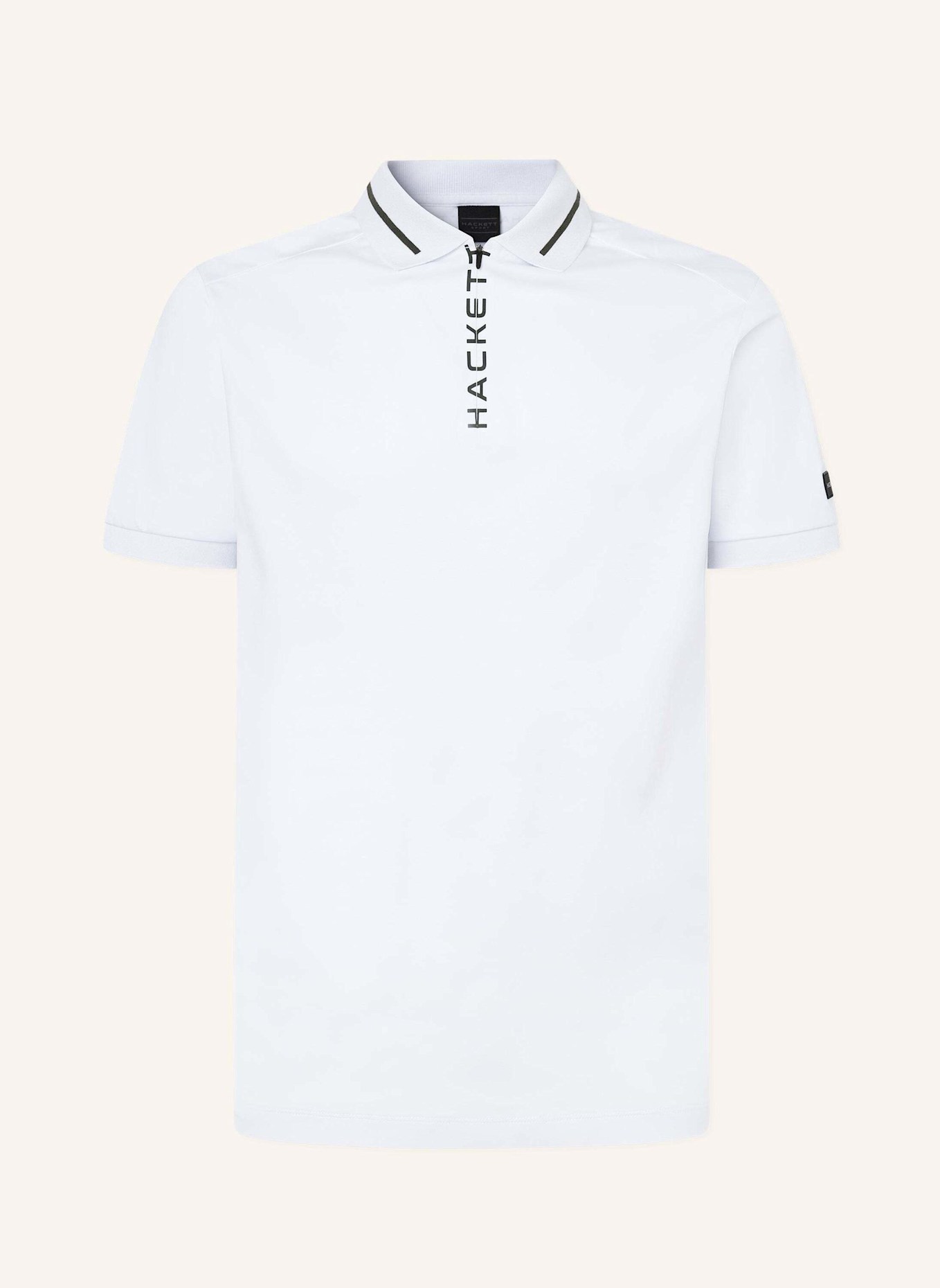 HACKETT LONDON Poloshirt HS PRINT PLACKET HZ, Farbe: WEISS (Bild 1)