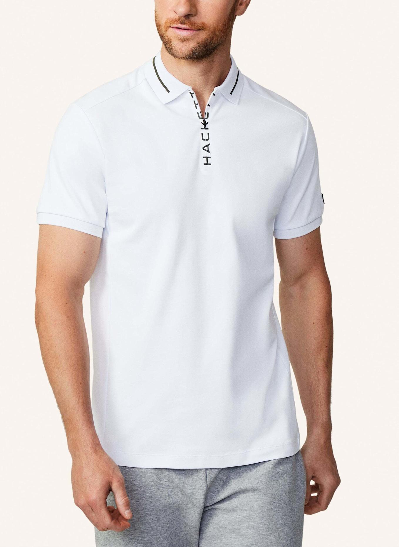 HACKETT LONDON Poloshirt HS PRINT PLACKET HZ, Farbe: WEISS (Bild 5)