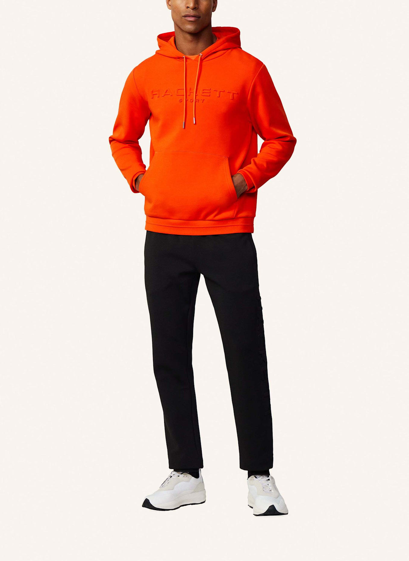 HACKETT LONDON Hoodiejacke HS EMBOSSED HDY, Farbe: ORANGE (Bild 3)