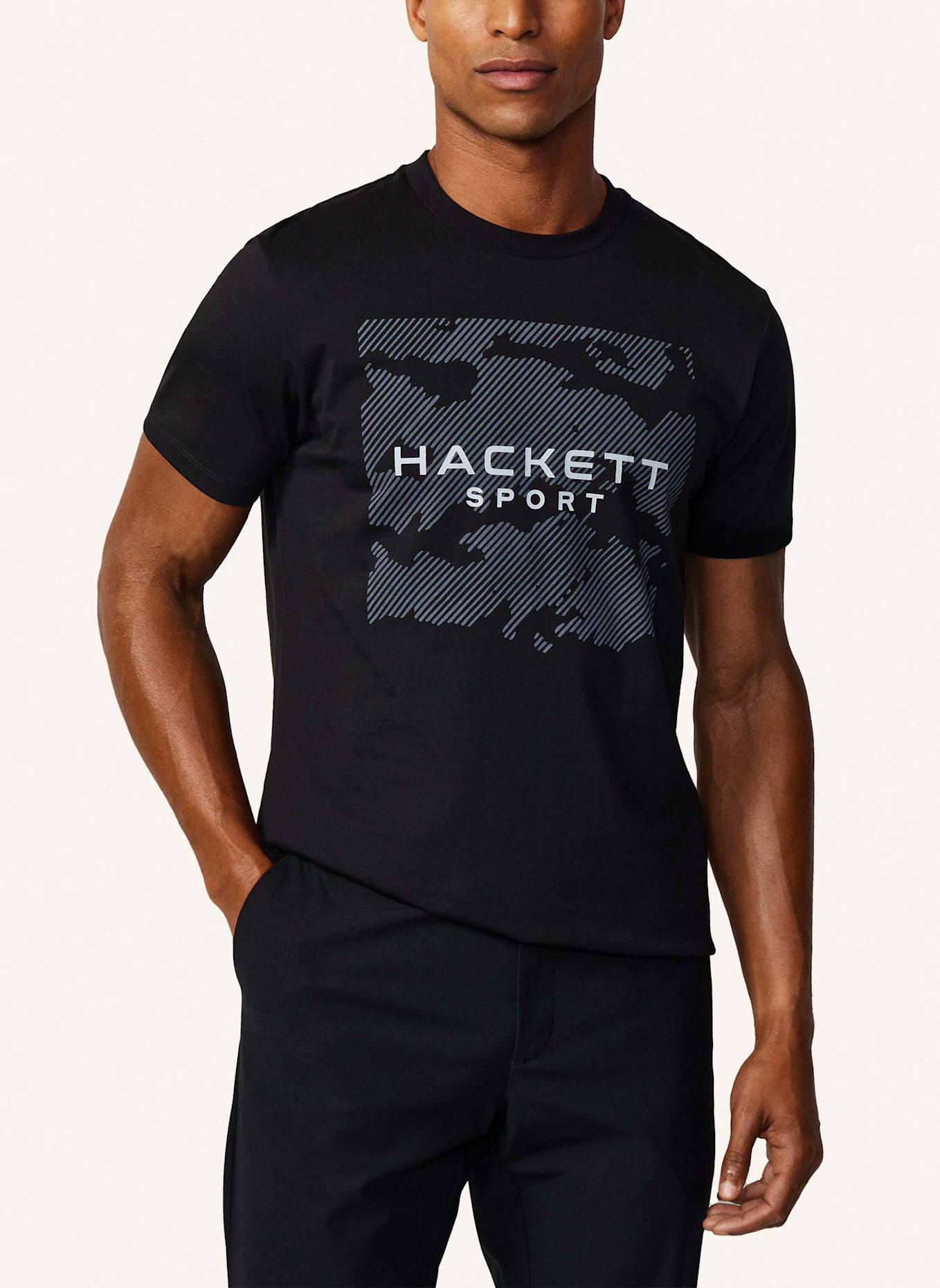 HACKETT LONDON T-Shirt HS CAMO GRAPHIC TEE, Farbe: SCHWARZ (Bild 5)